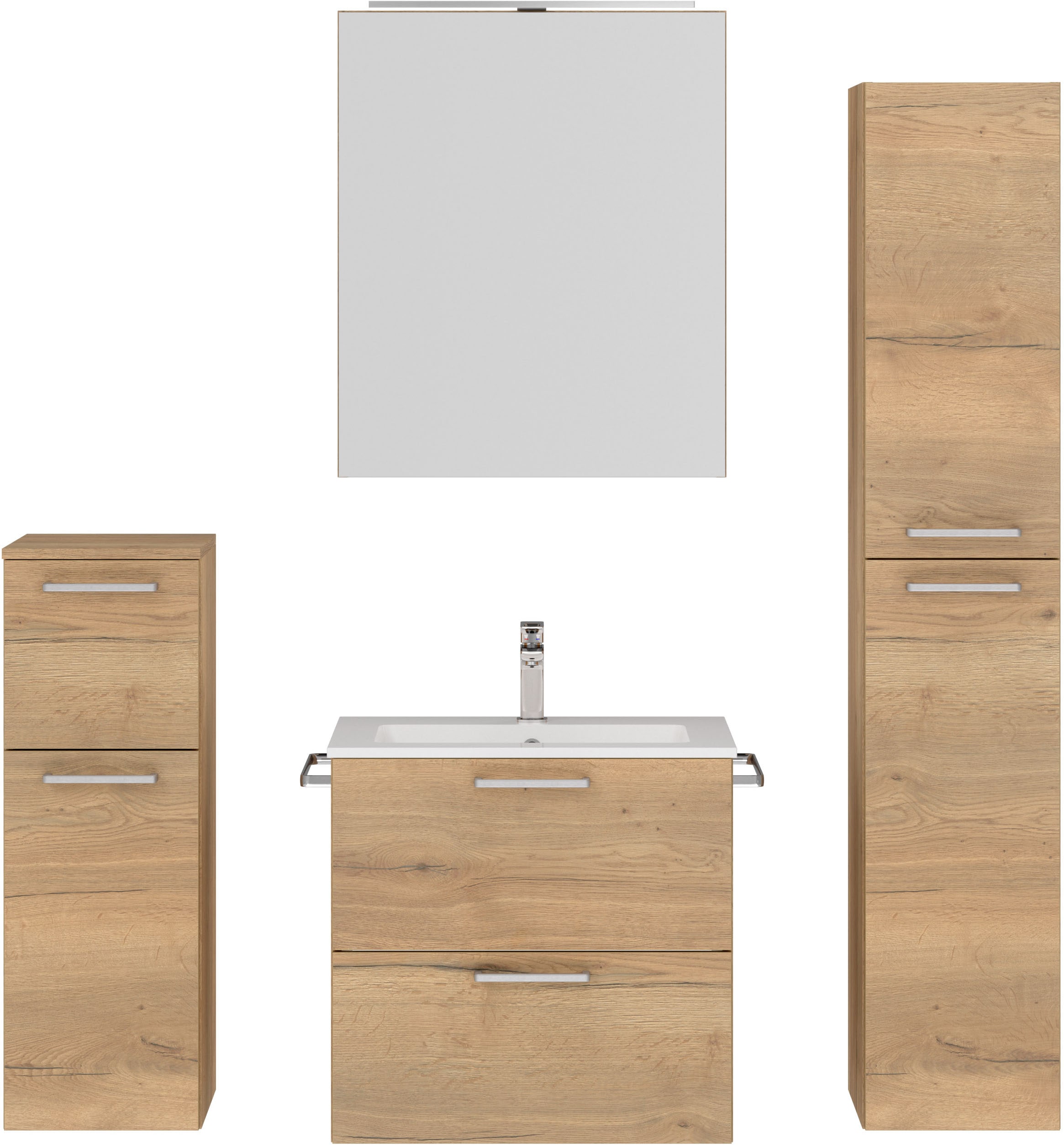 nobilia® Badmöbel-Set »Tolvina« vormontiert, mit Soft-Close, 4 Stk. tlg. günstig online kaufen