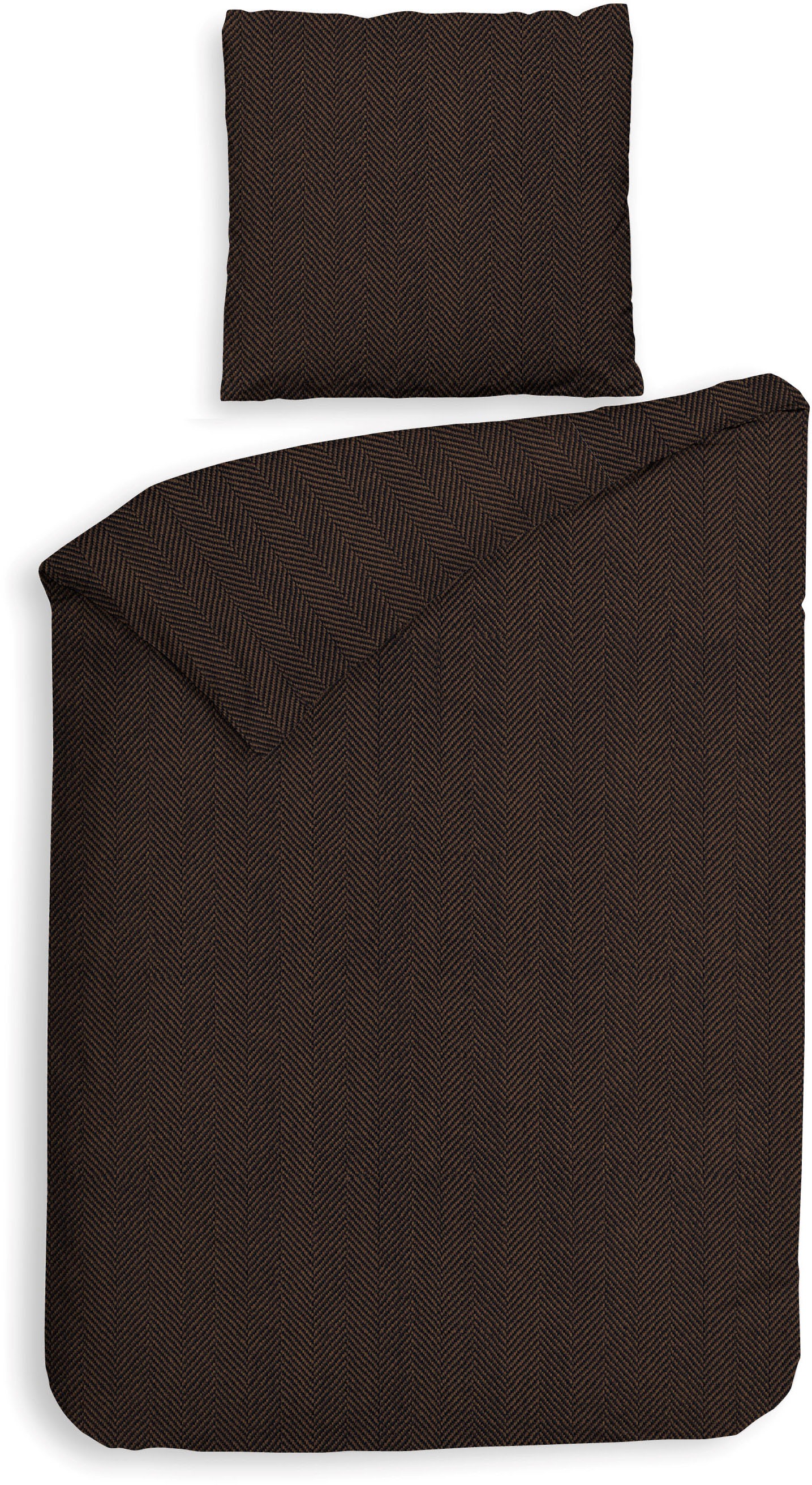 Heckett & Lane Bettwäsche »Spina« 2 Stk. tlg. Fischgrät Muster, 100% Baumwo günstig online kaufen