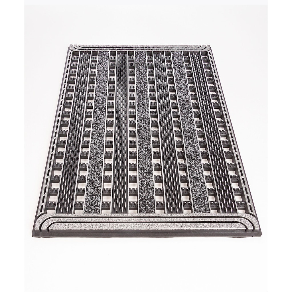 Home2Fashion Fußmatte »GC Clean Gridiron«, rechteckig, Schmutzfangmatte, robust & strapazierfähig, In- und Outdoor geeignet
