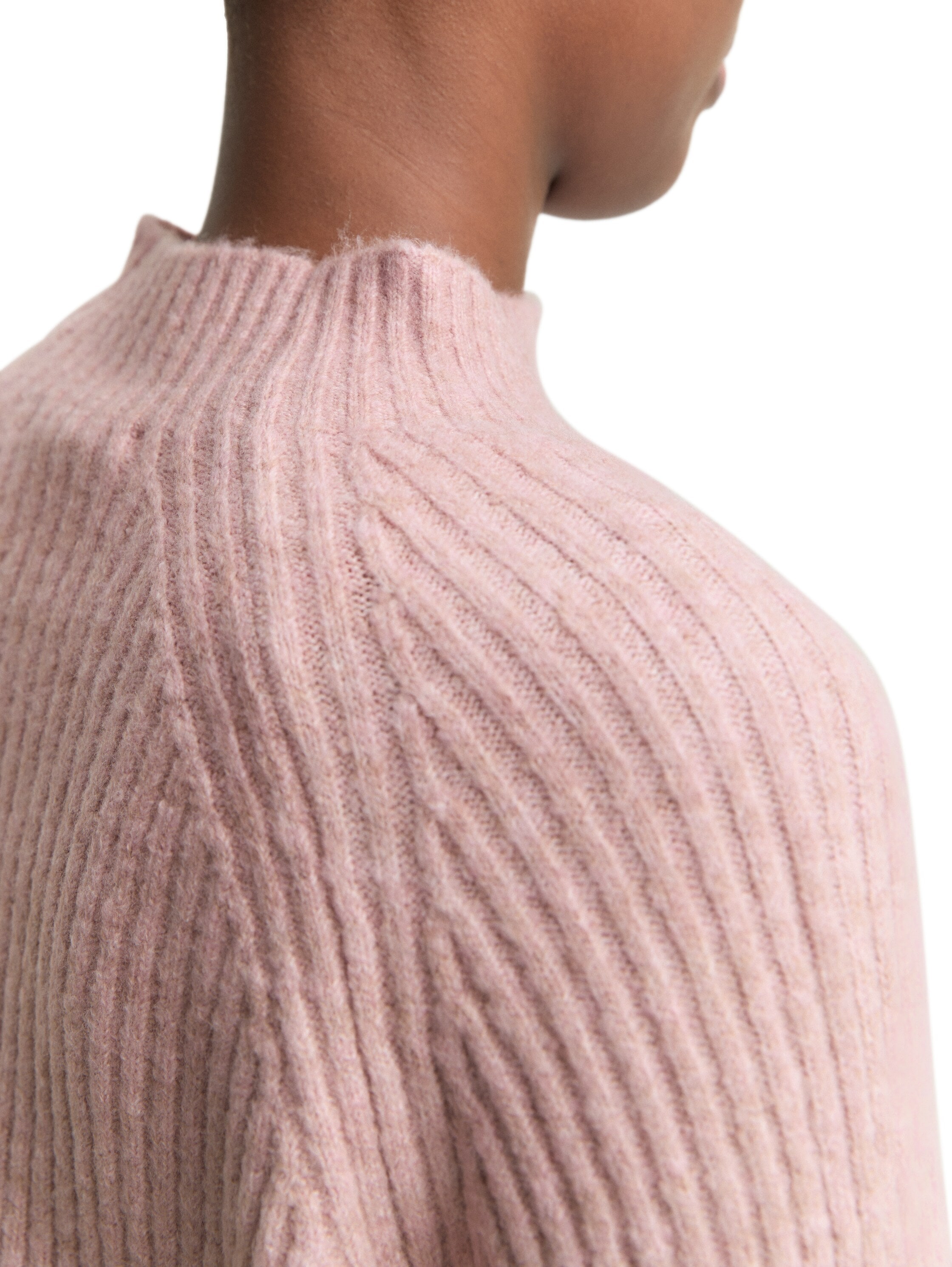 TOM TAILOR Denim Strickpullover mit Stehkragen