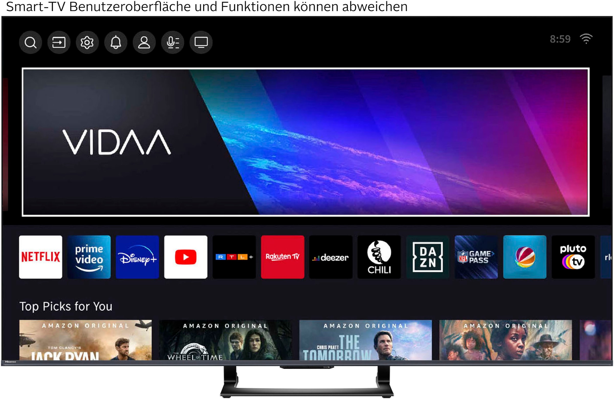 Hisense QLED Mini LED-Fernseher »50U7Q«, 4K Ultra HD, Smart-TV, 4K UHD Mini LED