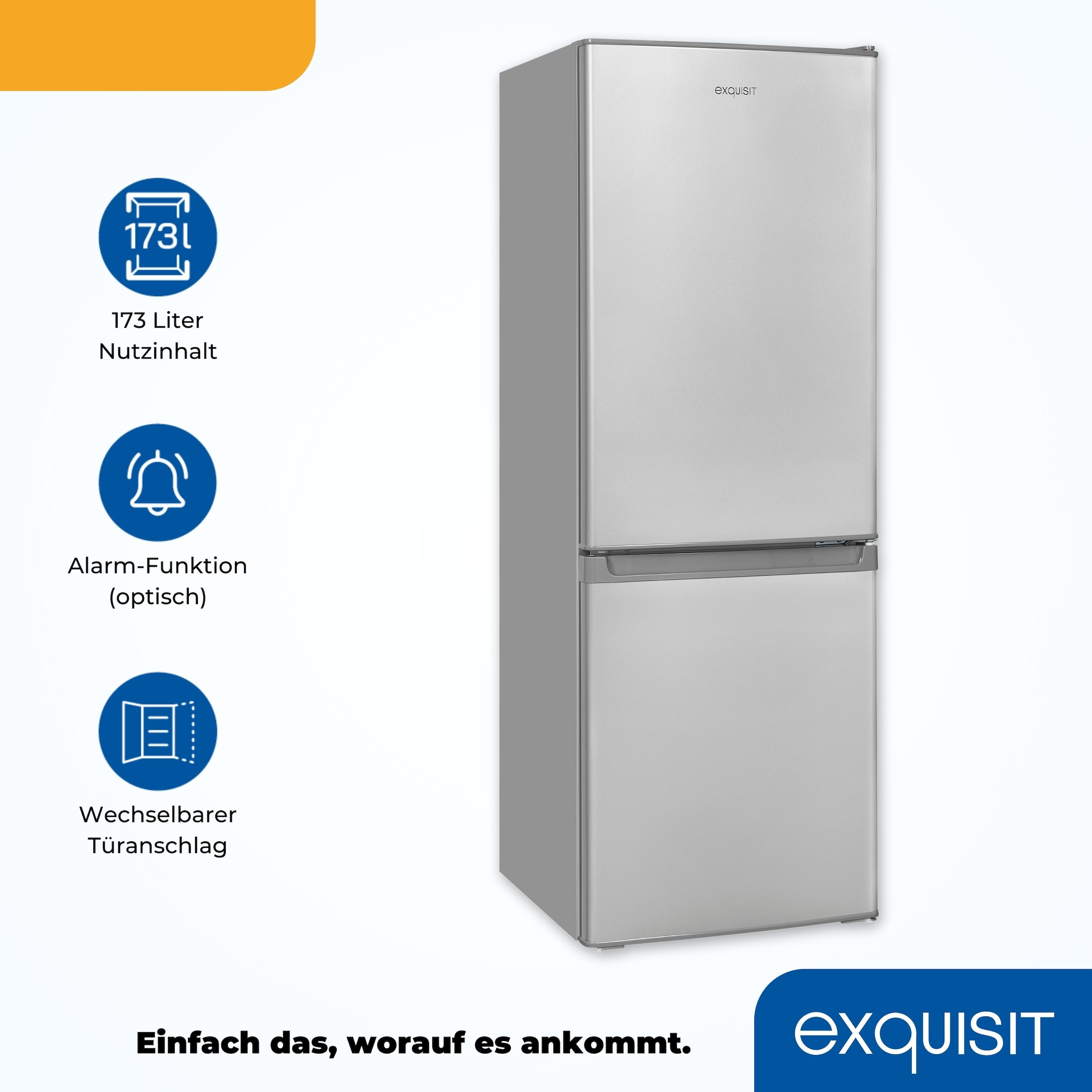 exquisit Kühl-/Gefrierkombination »KGC232-60E-040E«, 173 L Volumen, 4 Sterne Gefrieren