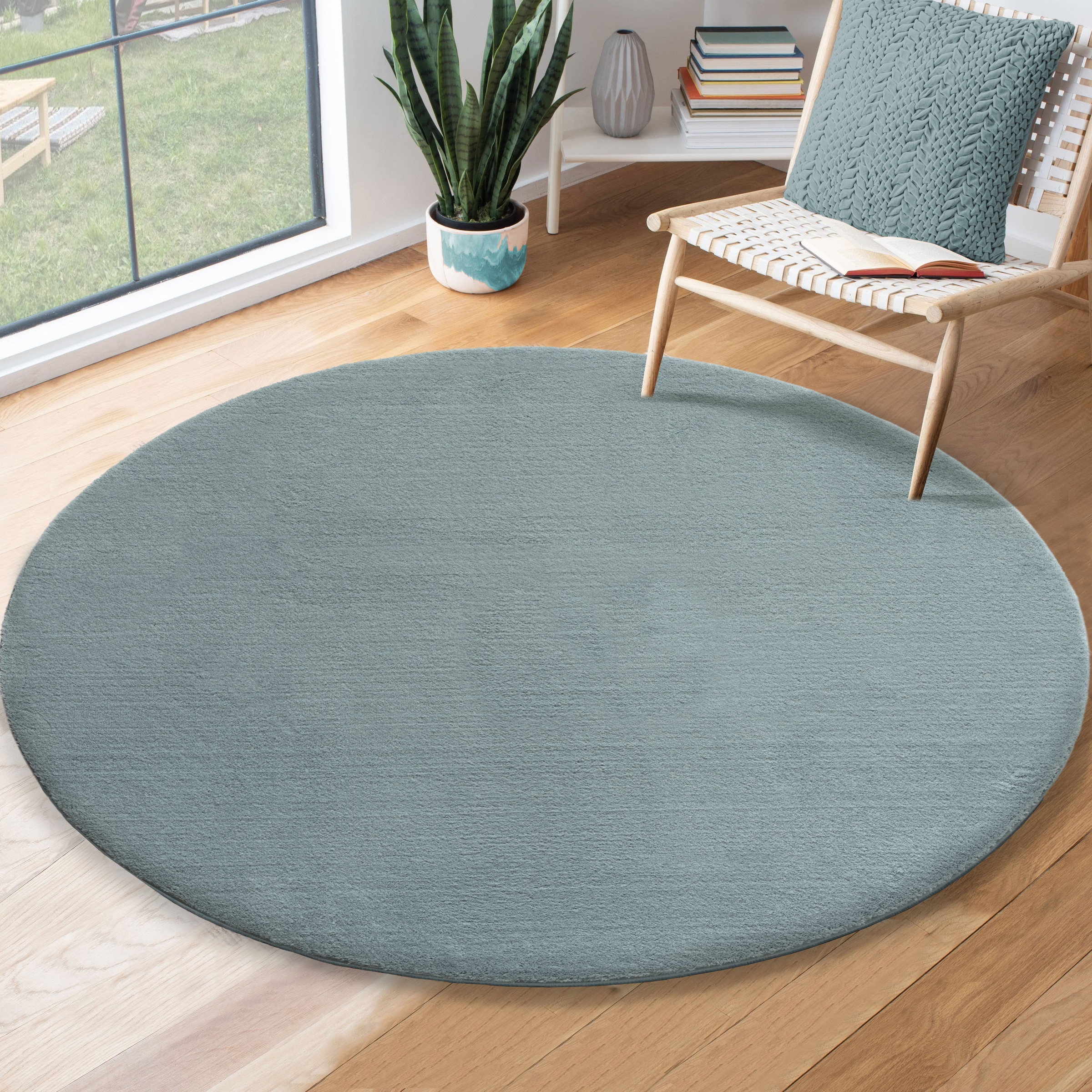 the carpet Teppich »Relax round«, rund, 16 mm Höhe, waschbarer Wohnzimmer T günstig online kaufen