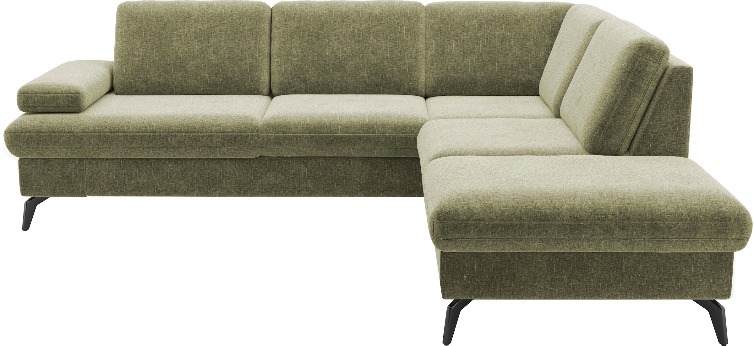sit&more Ecksofa »Morris Jubi L-Form«, inkl. Armteilfunktion und 1 Zierkissen, wahlweise mit Bettfunktion