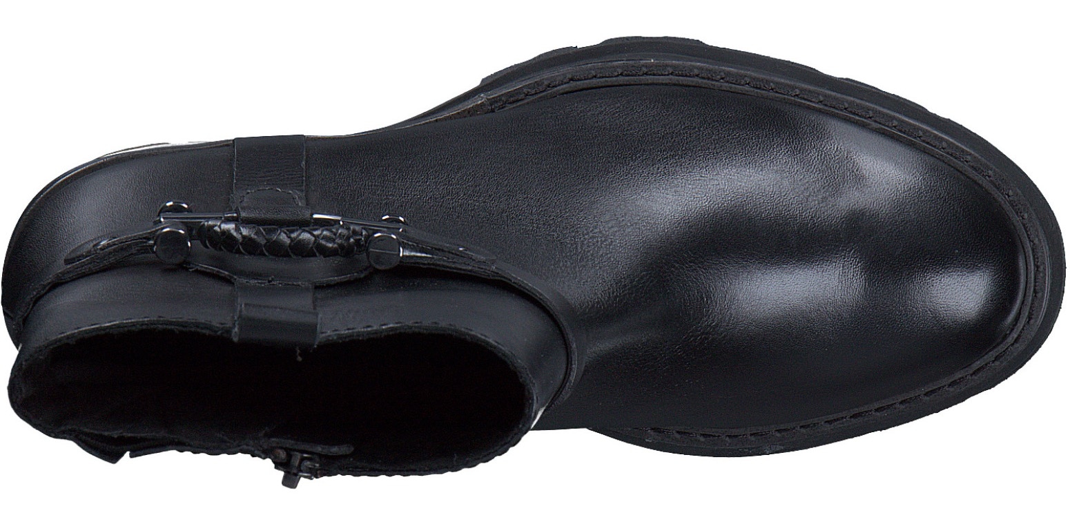 MARCO TOZZI Stiefelette, Blockabsatz, Westernstiefelette, Chunky Boots mit Zierriegel
