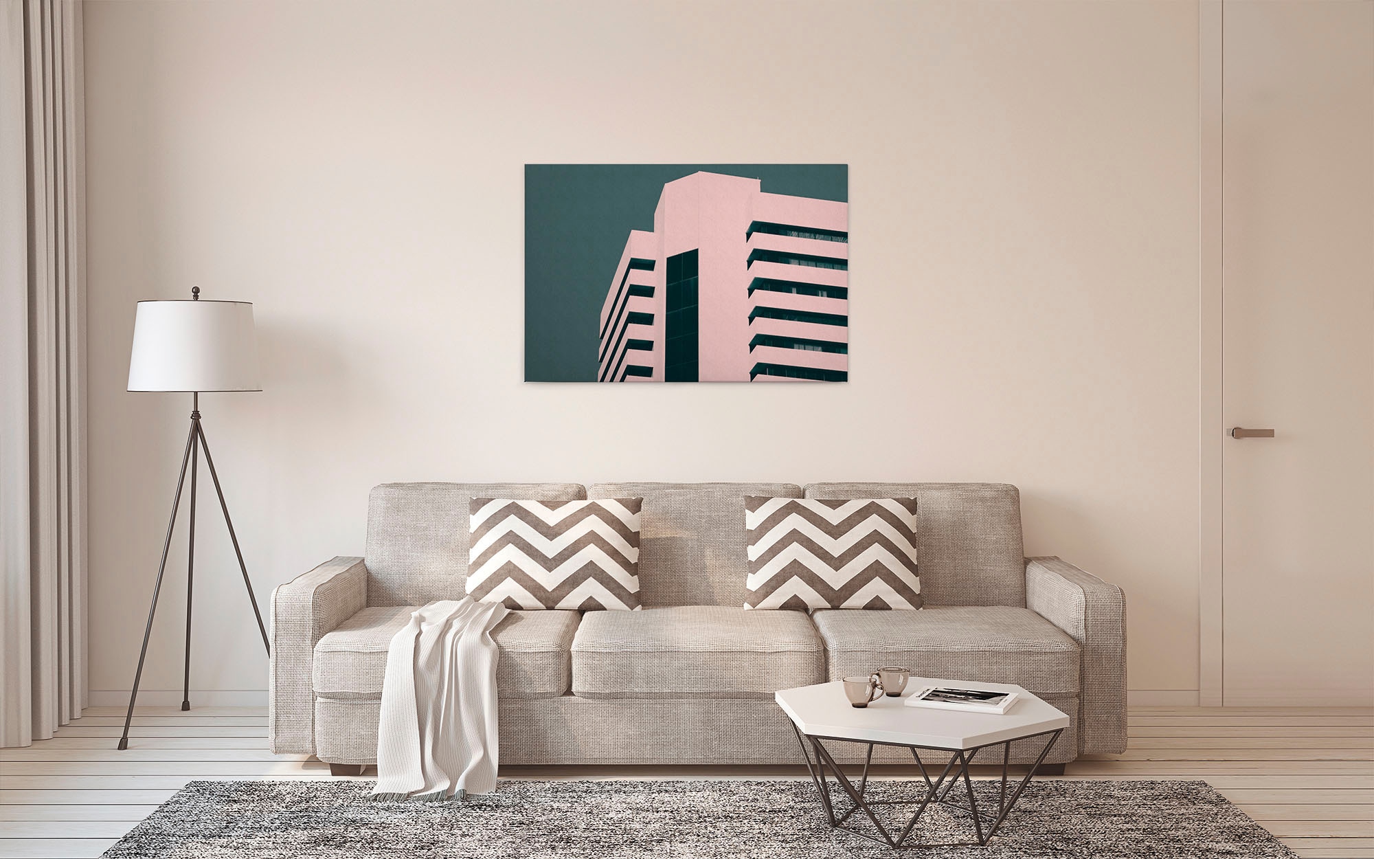 A.S. Création Leinwandbild »skyscraper«, Kunst-Modern-Kinder, (1 St.), Gebäude Keilrahmen Bild Grafisch Leinwand-Bild Wohnzimmer modern Wand
