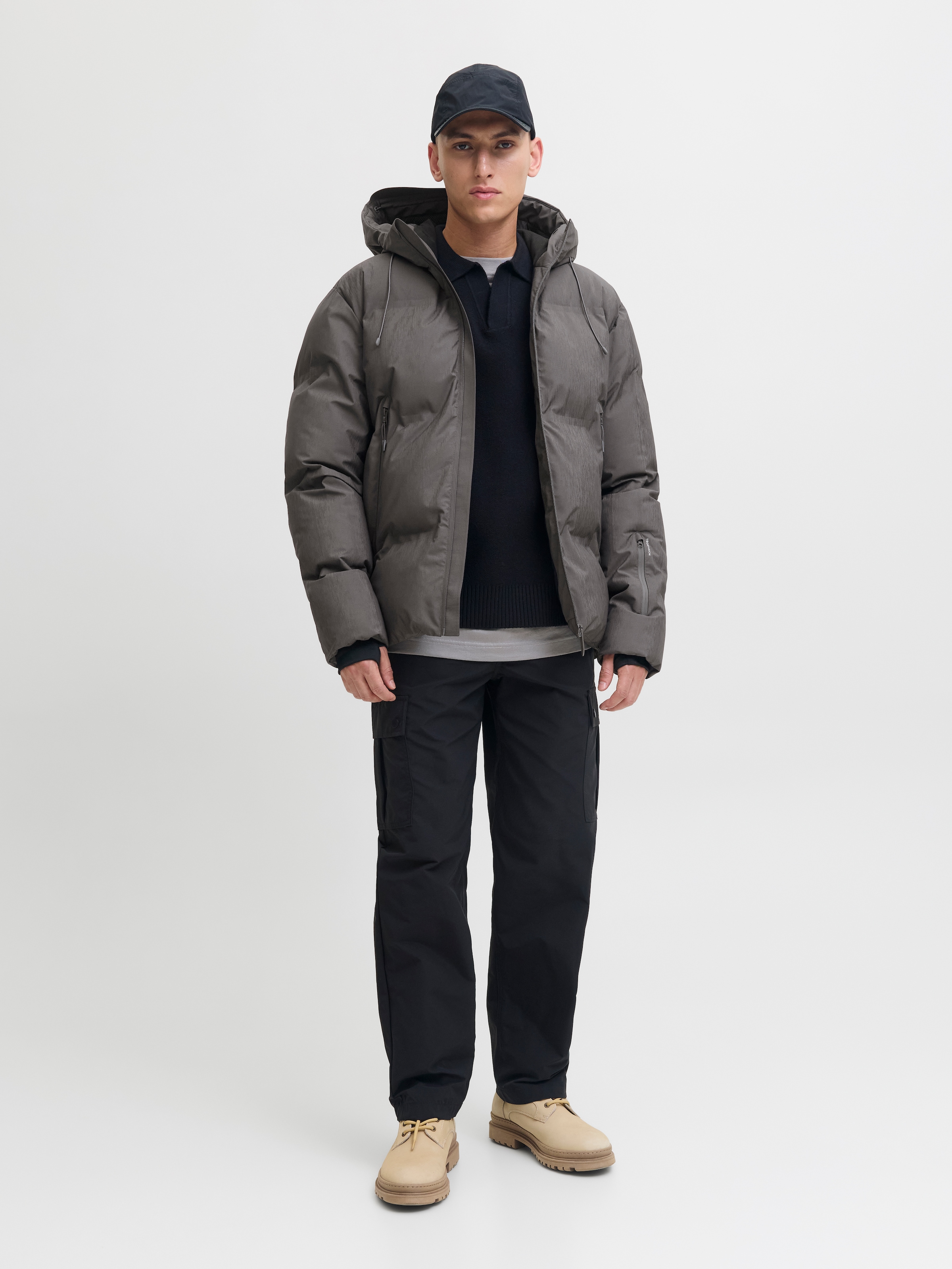 Jack & Jones Steppjacke »JCOFUSION TECHNICAL PUFFER JACKET SN« mit Kapuze