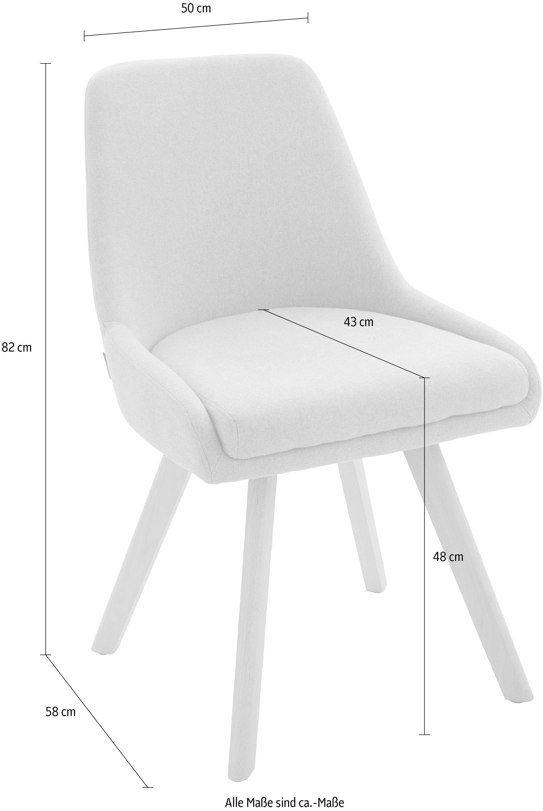 INOSIGN Esszimmerstuhl »Dilla«, (Set), 2 St., Webstoff, im 1er und 2er Set, Webstoff Bezug, Sitzhöhe 48 cm, Küchenstuhl