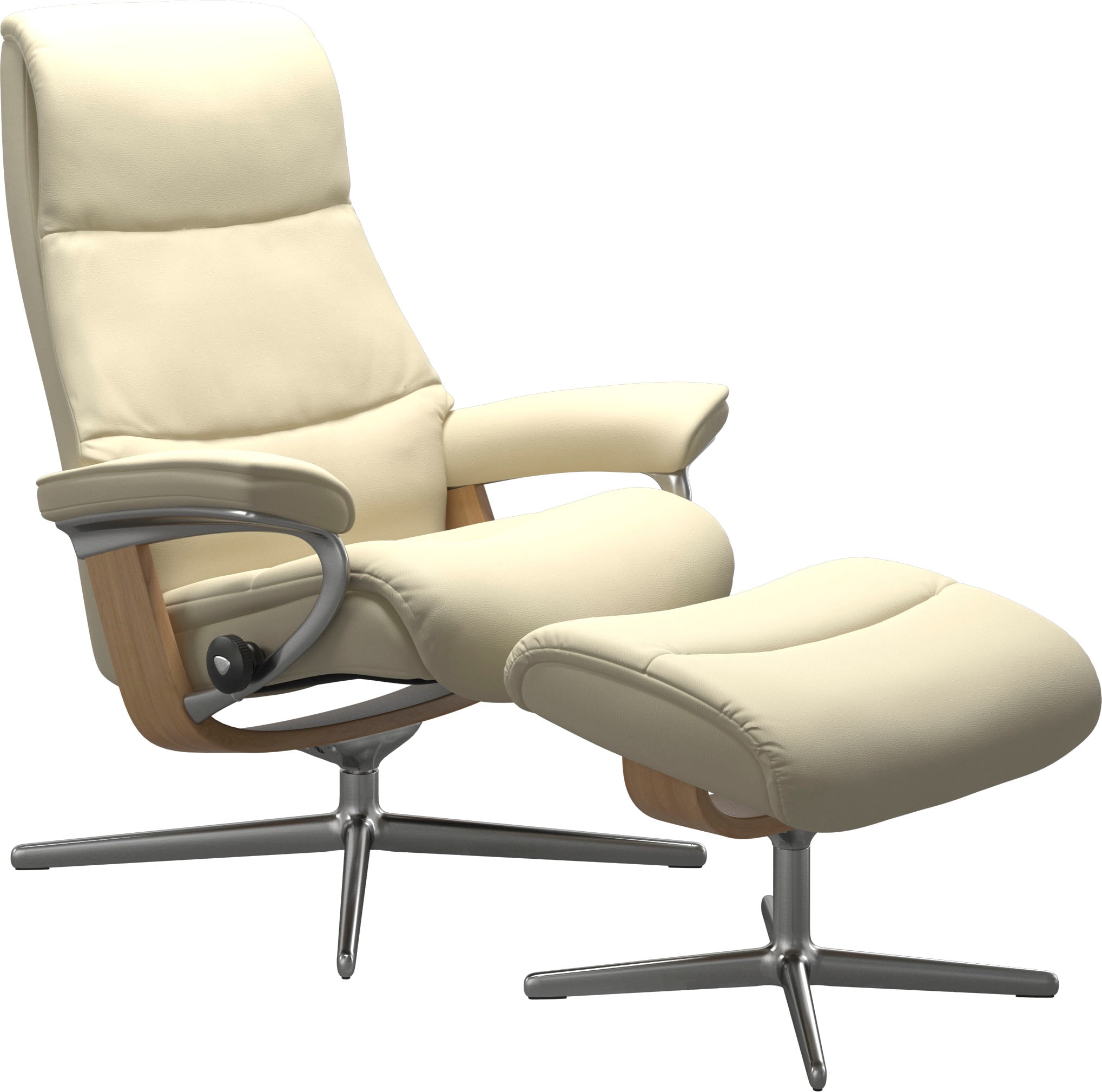 Stressless Fußhocker "View", mit Cross Base, Größe S, M & L, Holzakzent Eic günstig online kaufen