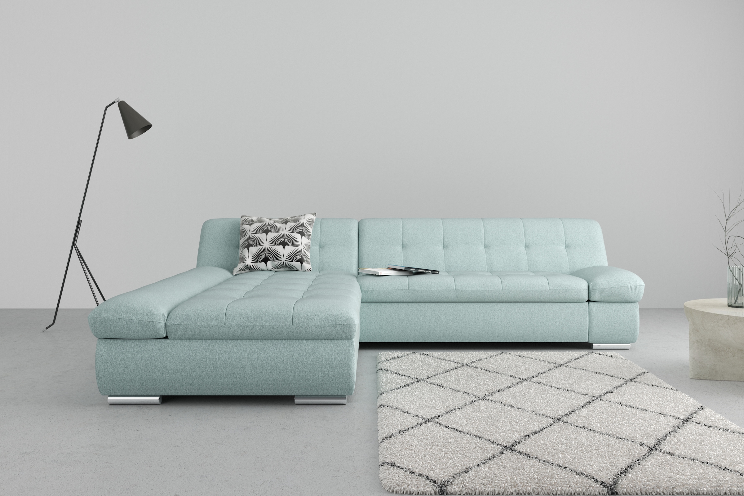 DOMO collection Ecksofa "Mona L-Form", wahlweise mit Bettfunktion günstig online kaufen