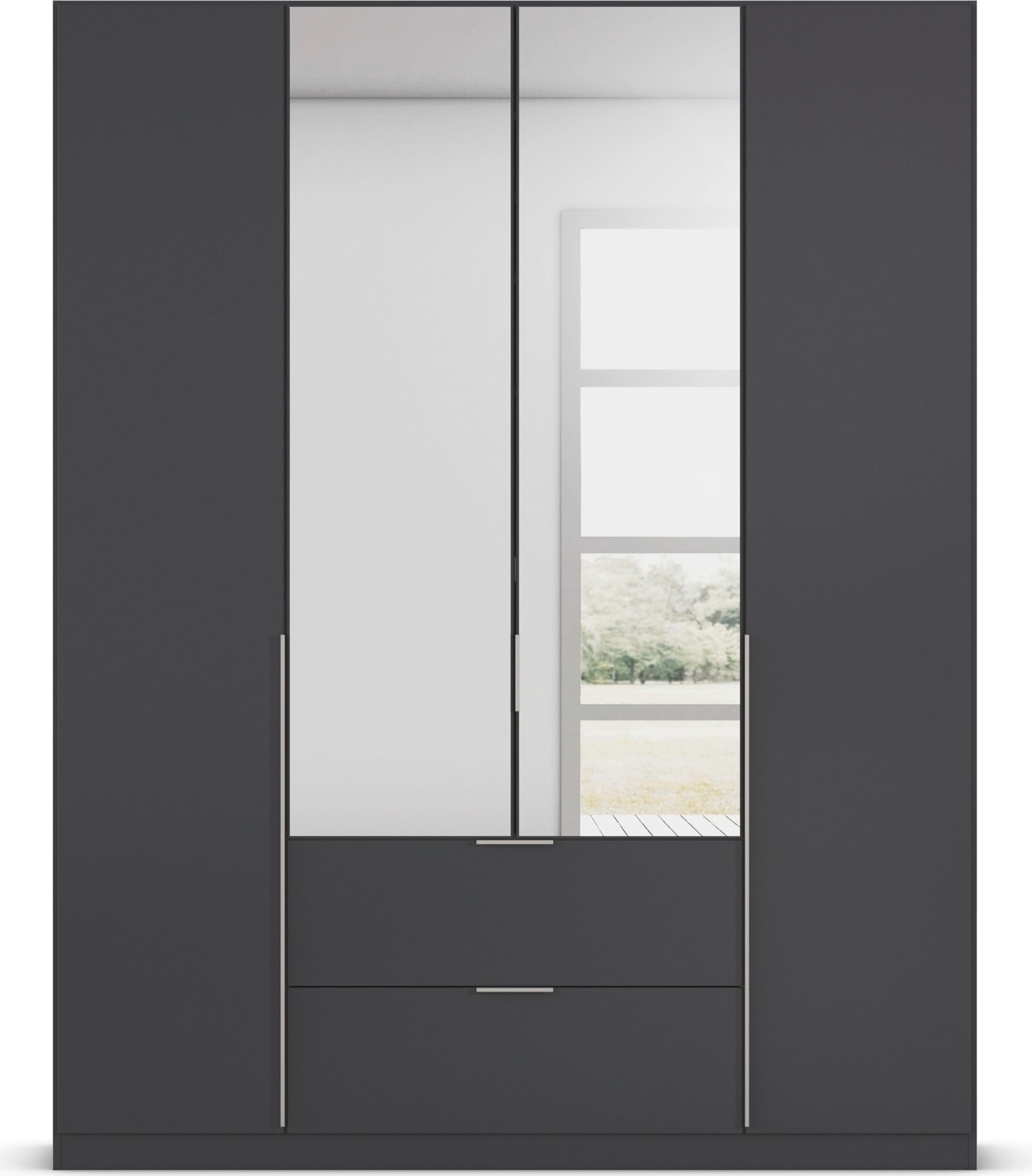 rauch Drehtürenschrank »Kleiderschrank Schrank Garderobe AGORDO mit Dekor- oder Hochglanzfront«, mit Außenschubkästen, in 6 Breiten und 2 Höhen MADE IN GERMANY