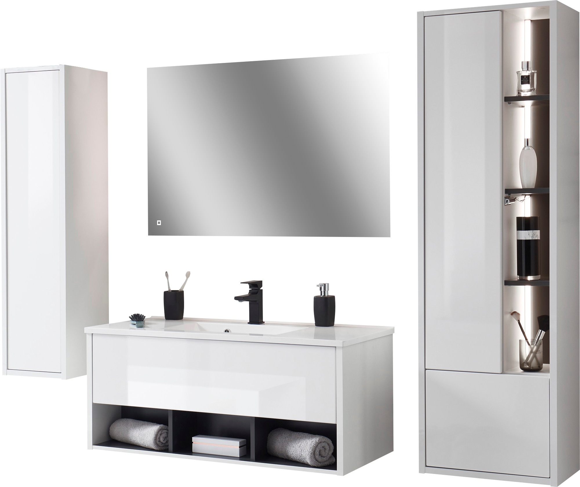 Places of Style Badmöbel-Set »Studio Line, Bad im modernen Design, 4-teilig günstig online kaufen