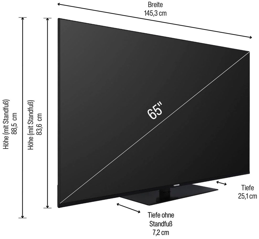 Telefunken LED-Fernseher »D65V950M2CWH«, 4K Ultra HD, Smart-TV, Dolby Atmos,USB-Recording,Google Assistent,Android-TV