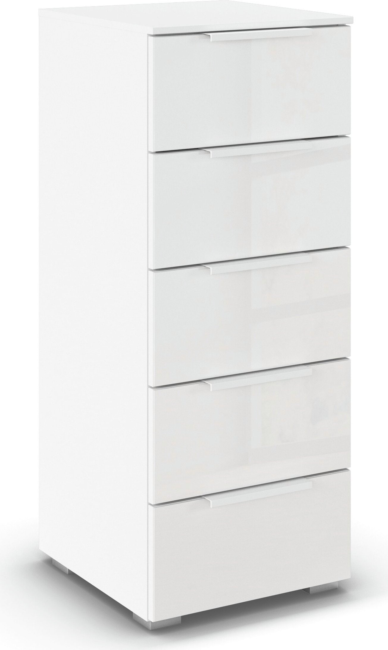 rauch Schubkastenkommode »Highboard Sideboard Kommode MONTCLAR Frontauswahl Dekor/Hochglanz/Glas« in 2 Breiten: 40 oder 80 cm / Höhe 100 cm, inkl. Soft-Close-Funktion,  mit 5 geräumigen Schubladen, viele Griffvarianten MADE IN GERMANY