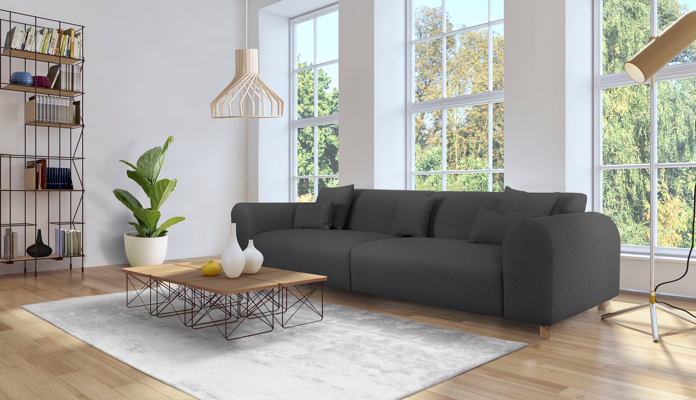 Home affaire Big-Sofa »Svennis« in 2 Bezugsqualitäten, B/T/H: 314/98/83 cm günstig online kaufen