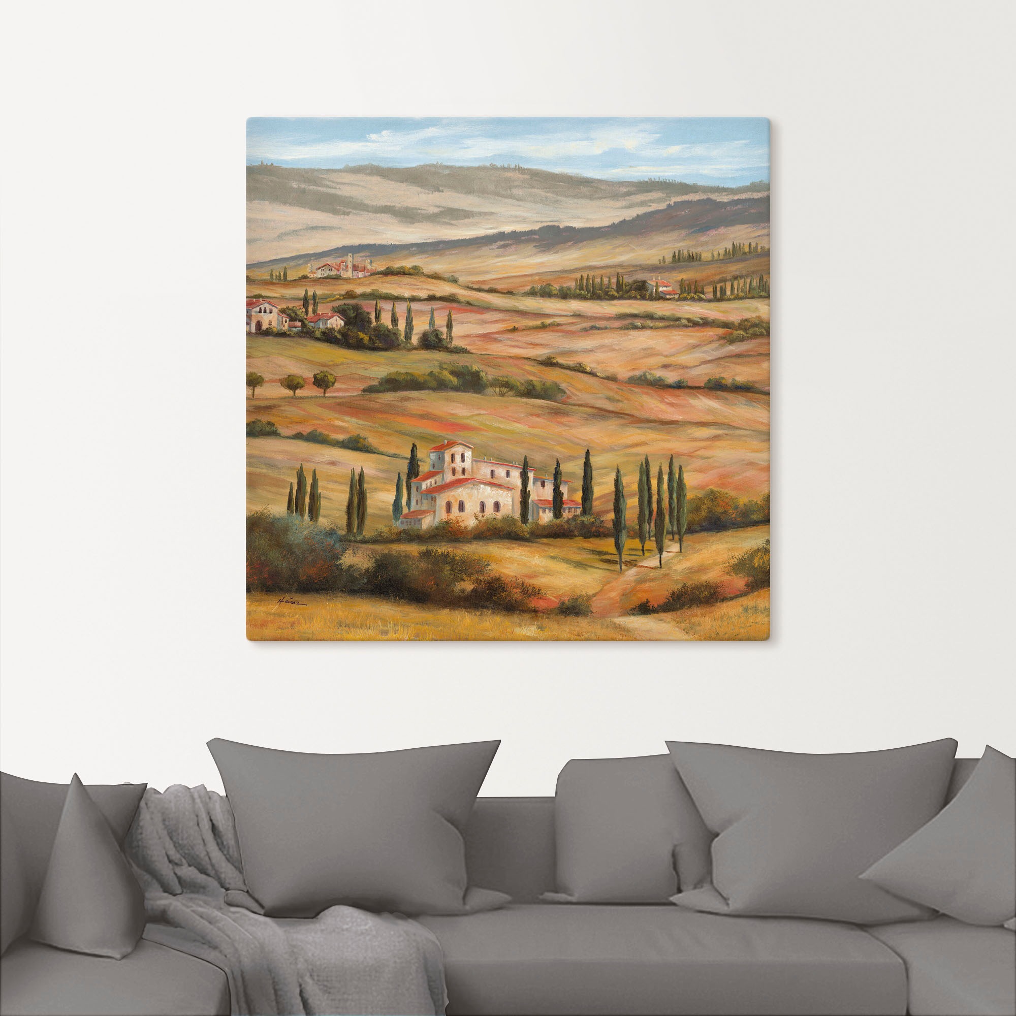 Artland Wandbild »Toskanisches Tal«, Bilder von Europa, (1 St.), als  Leinwandbild, Wandaufkleber oder Poster in versch. Größen online kaufen
