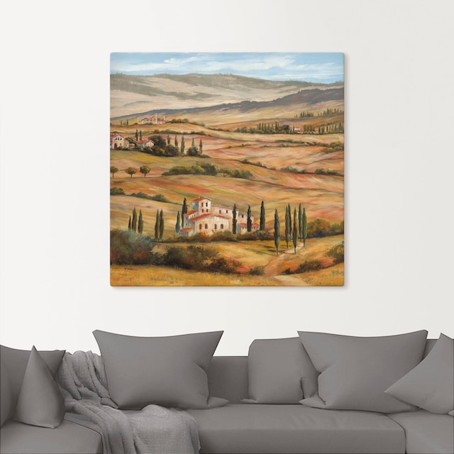 Artland Wandbild »Toskanisches Tal«, Bilder von Europa, (1 St.), als  Leinwandbild, Wandaufkleber oder Poster in versch. Größen online kaufen