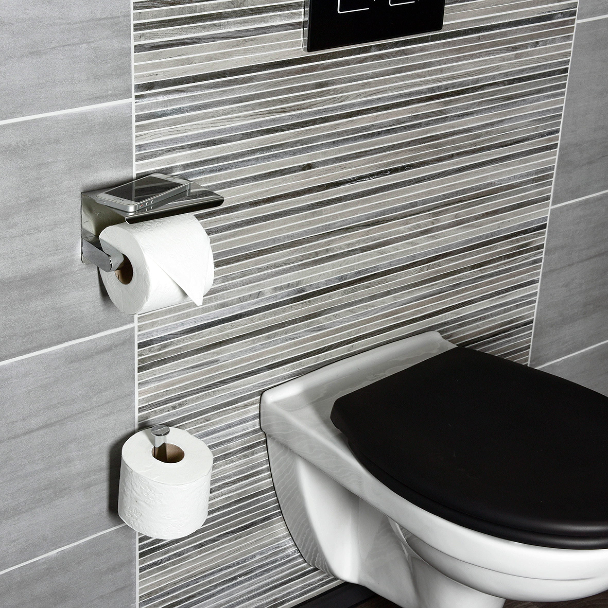 CORNAT Toilettenpapierhalter, 2 online Befestigungsoptionen verschiedene bestellen