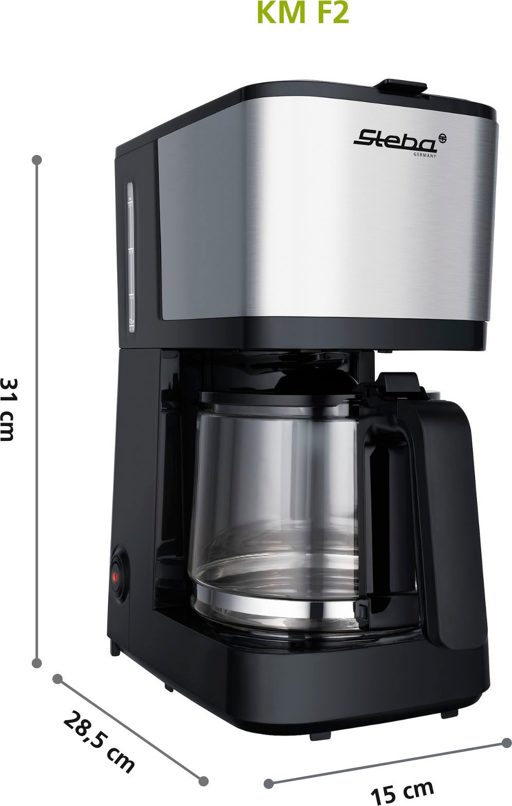 Steba Filterkaffeemaschine »KM F2«, 1,25 l Kaffeekanne, Permanentfilter, 1x4