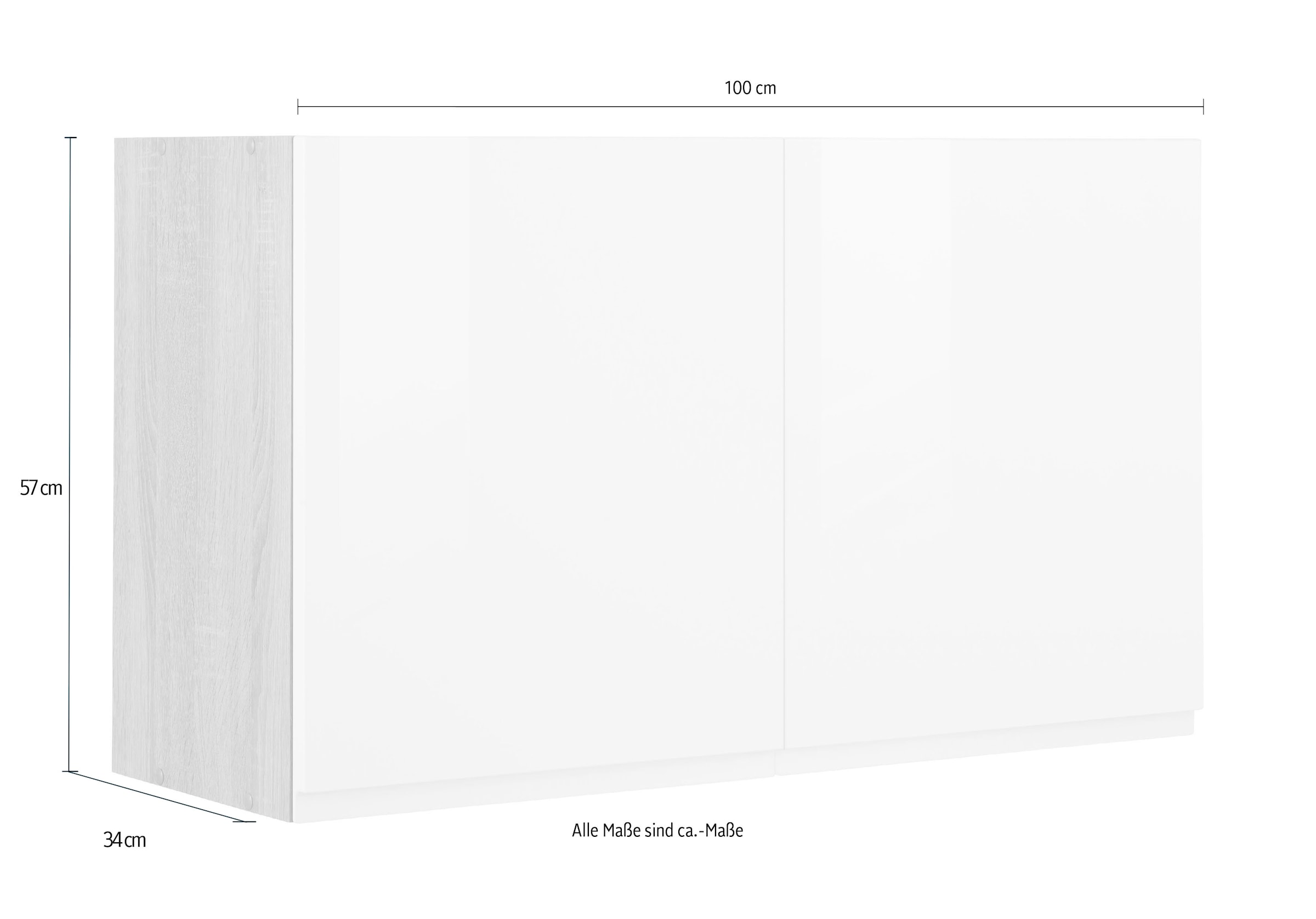 KOCHSTATION Hängeschrank »KS-Virginia«, 100 cm breit, mit 2 Türen