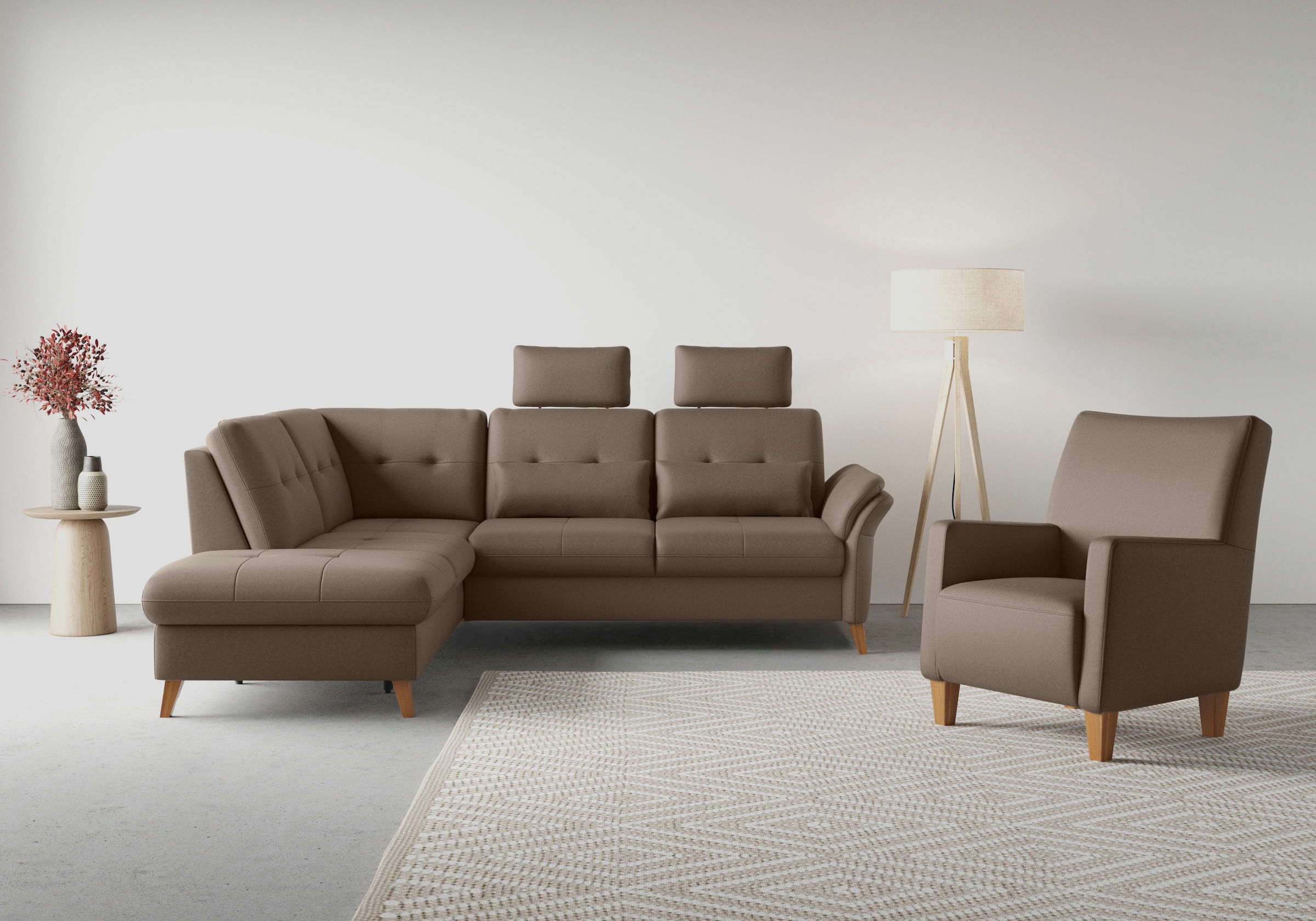 sit&more Ecksofa »Göteborg« inkl. Sitztiefenverstellung, wahlweise mit Bett günstig online kaufen