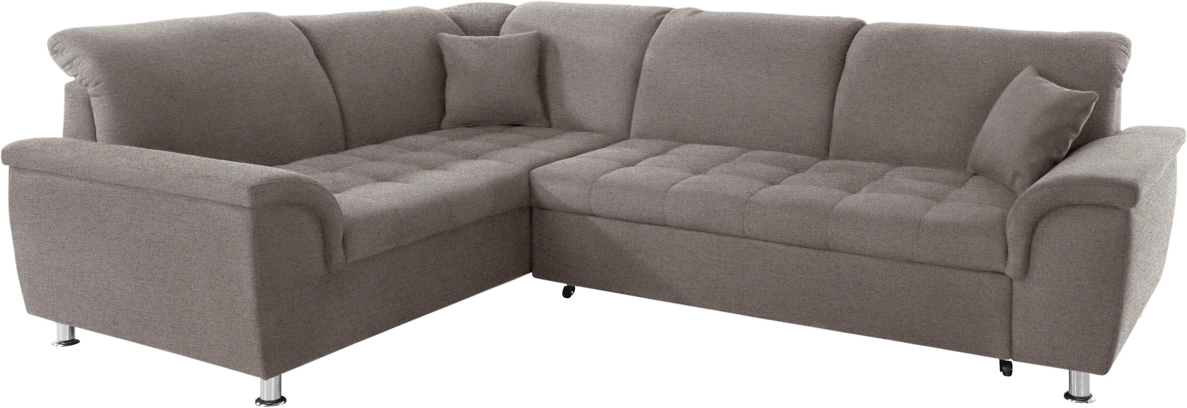 DOMO collection Ecksofa »Franzi L-Form«, wahlweise mit Kopfteilverstellung (dann Breite: 275 cm)
