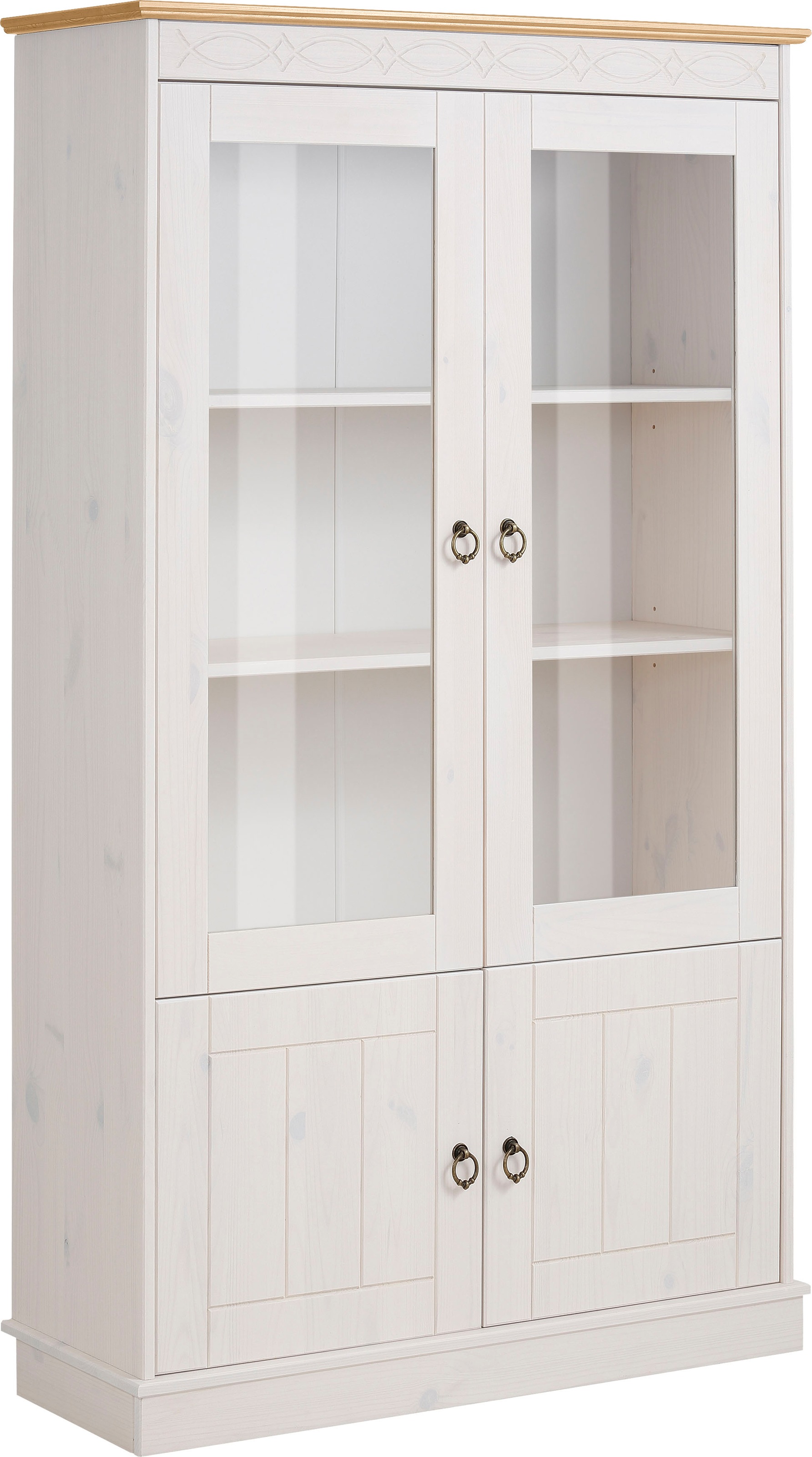 Home affaire Vitrine »Indra«, aus massiver Kiefer, FSC®, Höhe 145 cm, dezen günstig online kaufen