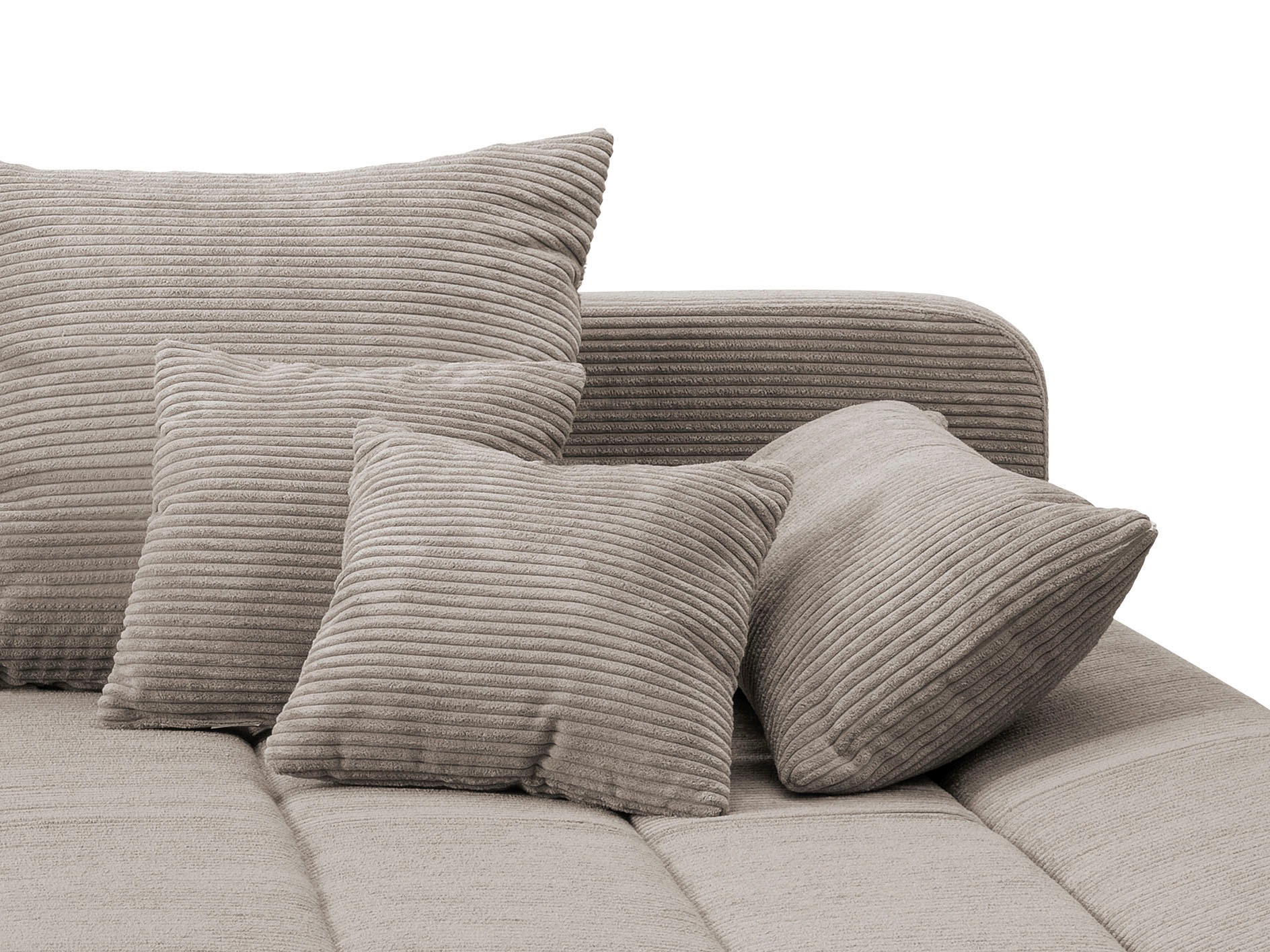 INOSIGN Ecksofa »Imola elegant und bequem, aktuelle Steppung im Sitz, L-Form«, wahlweise mit Bettfunktion