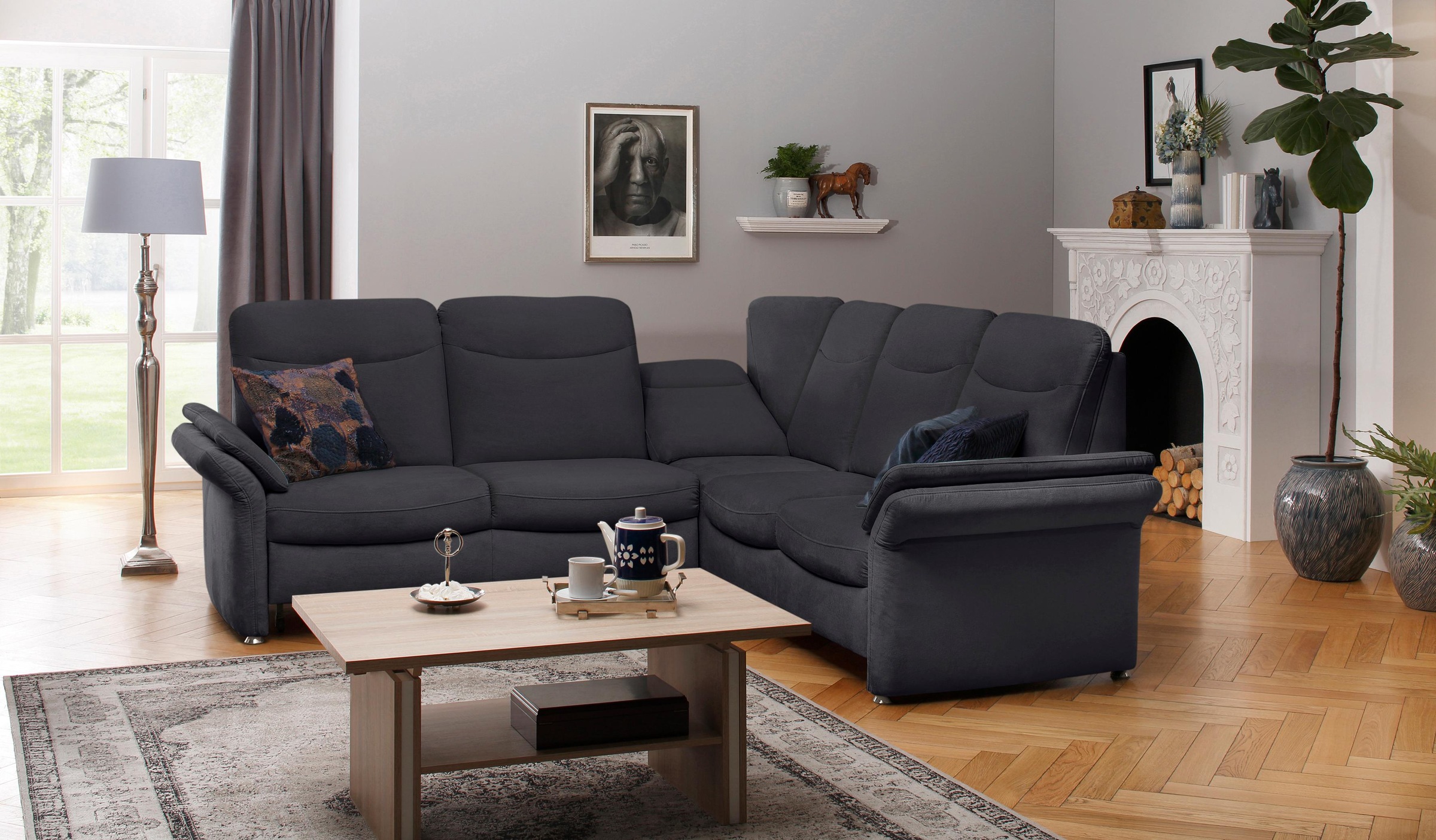 Home affaire Ecksofa »Tahoma L-Form«, mit Armlehnfunktion, wahlweise Bettfu günstig online kaufen