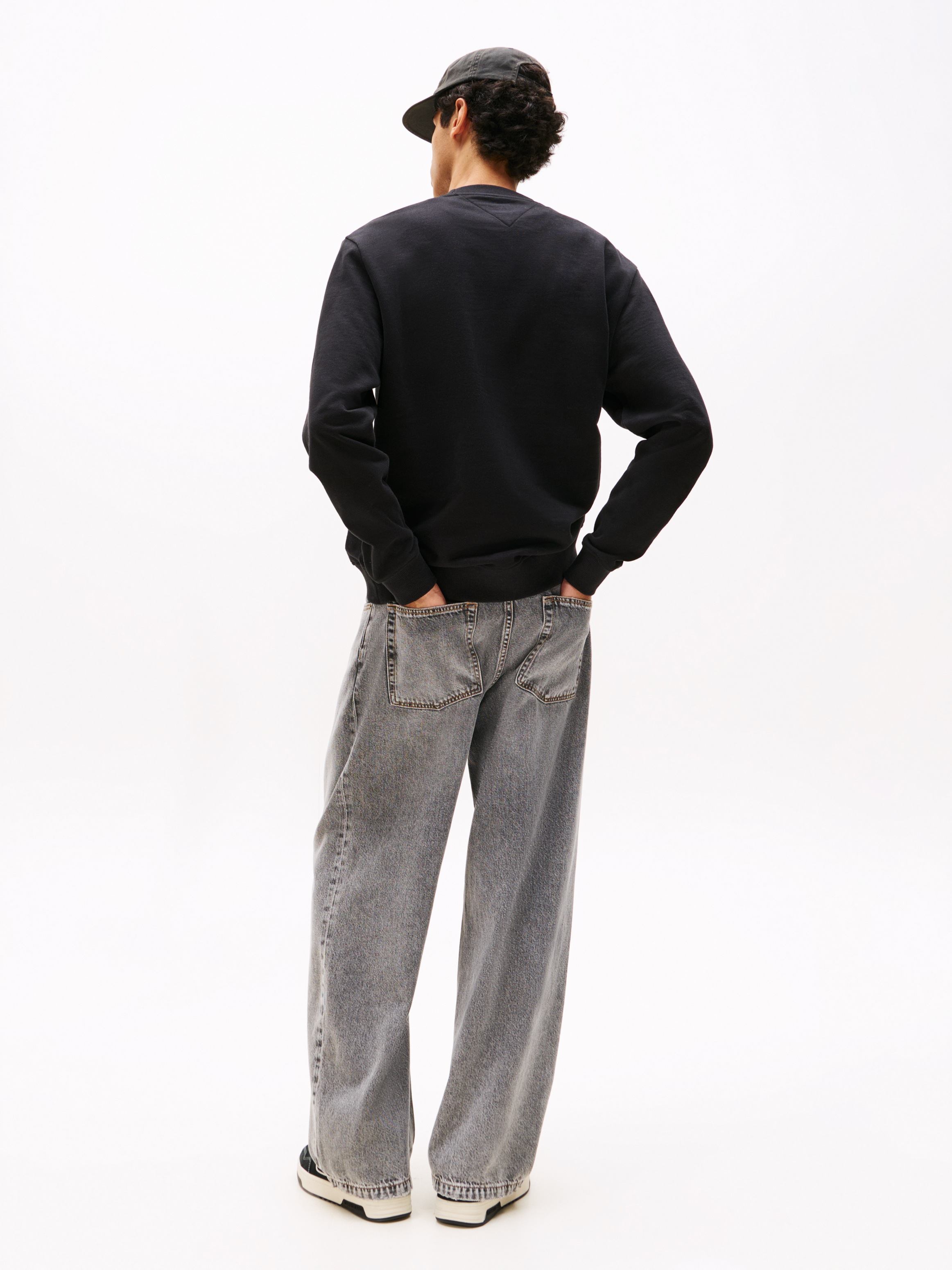 Tommy Jeans Sweatshirt »TJM RWB FLAG« Rundhals, regular fit, Print, Rippbündchen