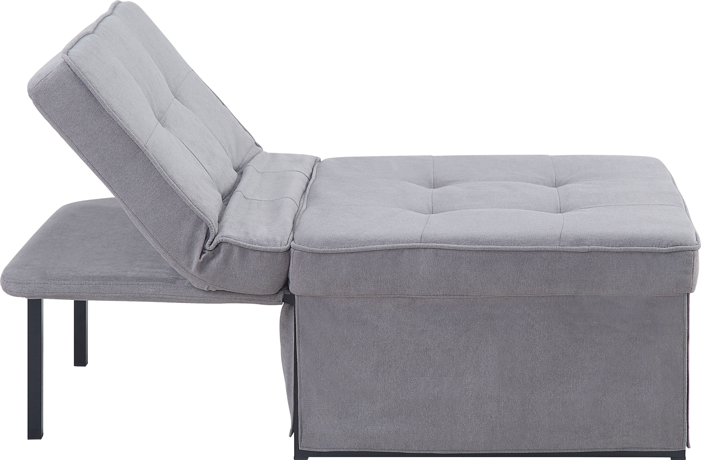 ATLANTIC home collection Schlafsofa Finn, wandelbar zum Loungesessel, Relaxliege und Gästebett, inkl. Kissen