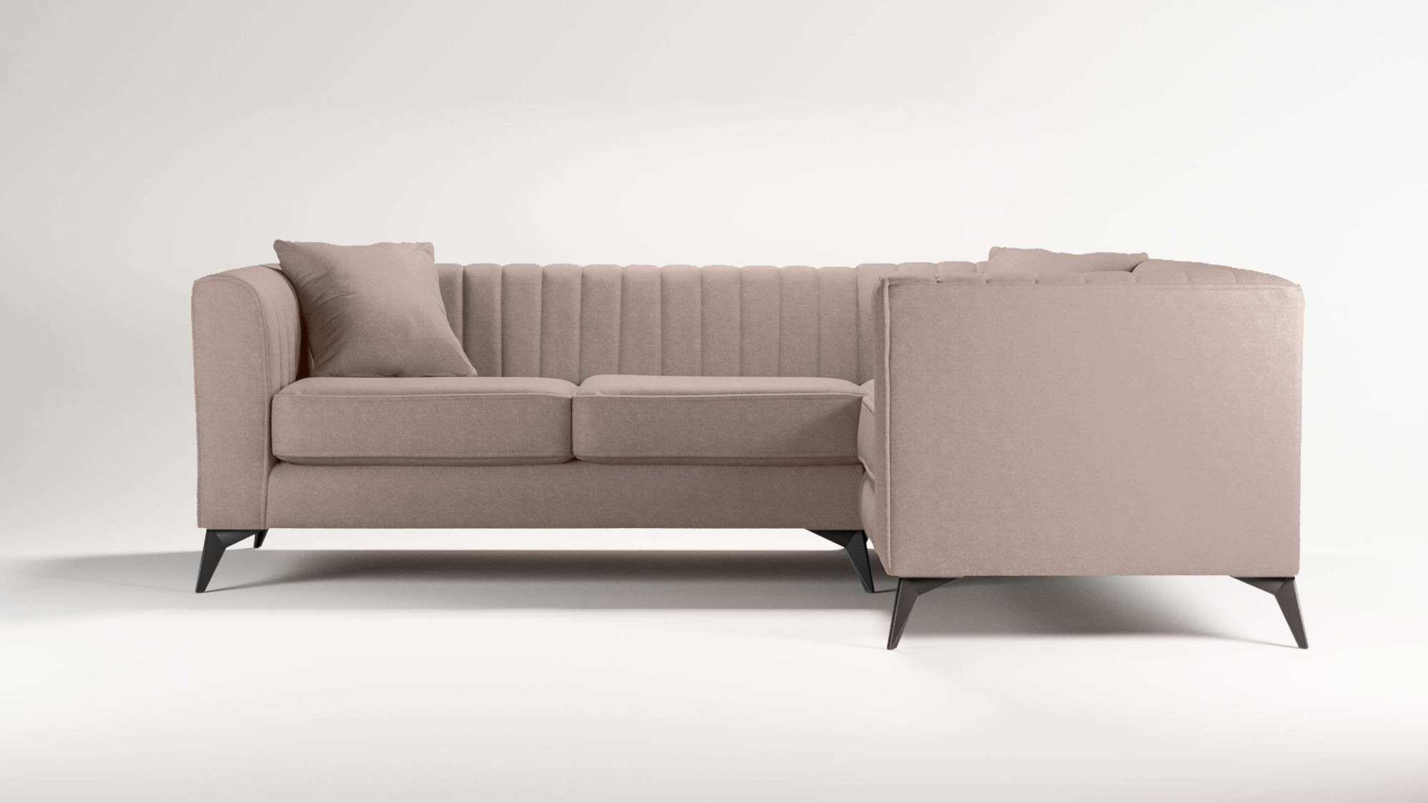 Places of Style Ecksofa »MATTHEW L-Form ideal für kleine Räume, Maße B/T/H: günstig online kaufen