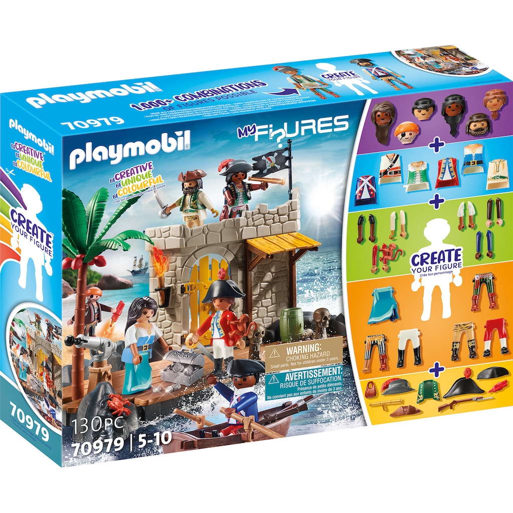 Playmobil® Konstruktions-Spielset »Island of the Pirates (70979), My Figures«, (130 St.), Made in Europe