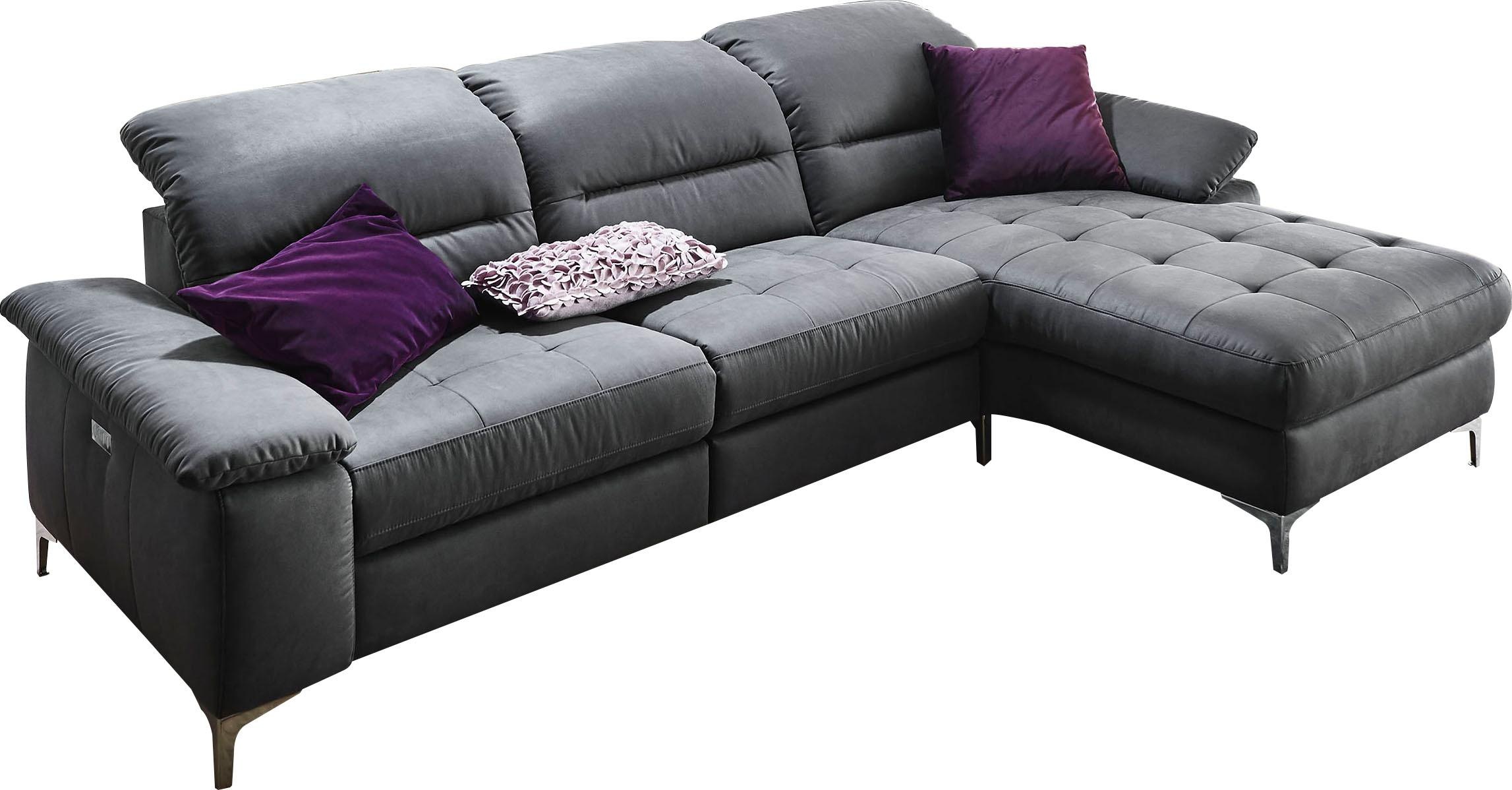 Places of Style Ecksofa »Basel L-Form«, mit vollmotorischer Relaxfunktion u günstig online kaufen