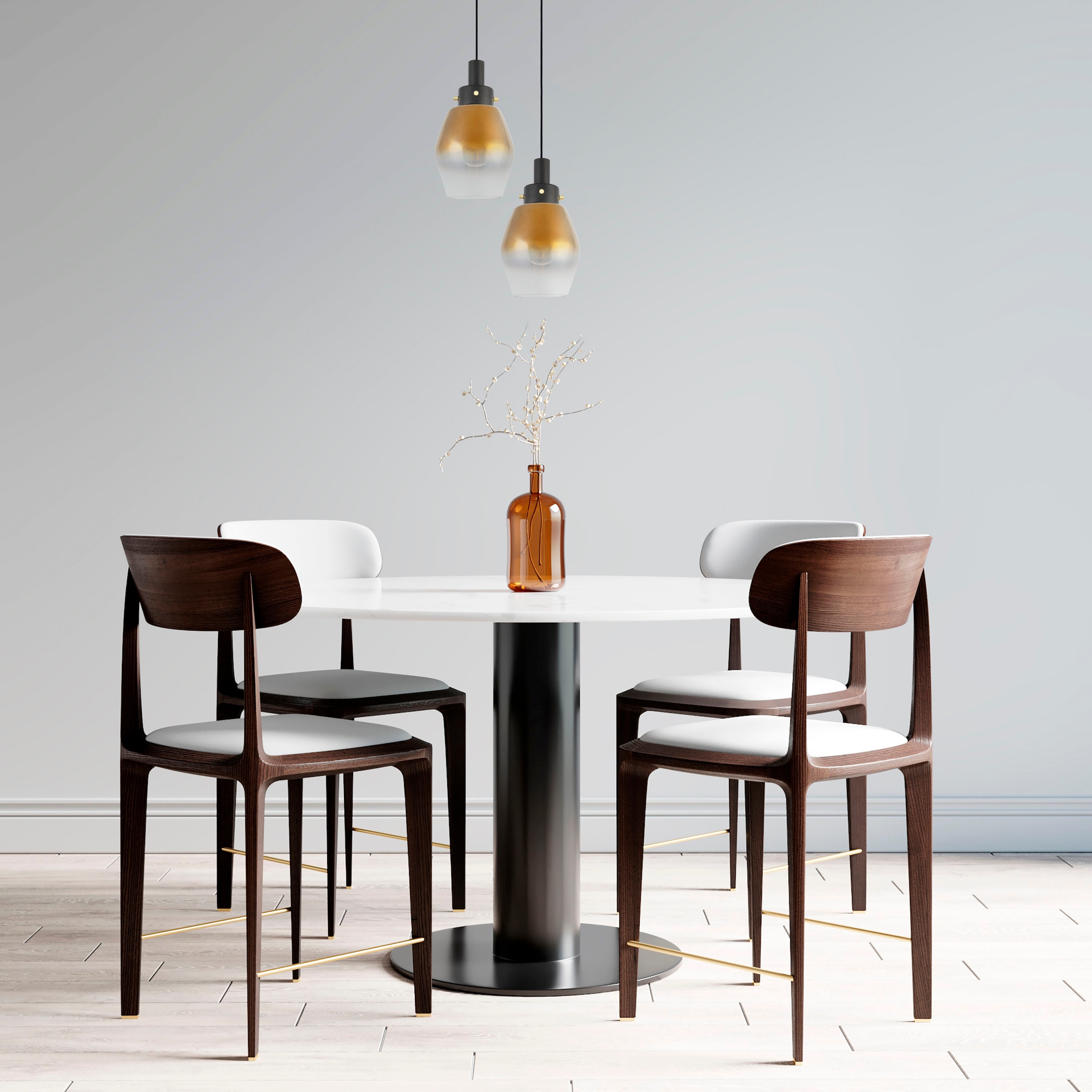 Paco Home Pendelleuchte »DORA«, Leuchtmittel E27 | ohne Leuchtmittel, Hängelampe Pendelleuche Glas Esstisch Industriell Vintage E27 Modern