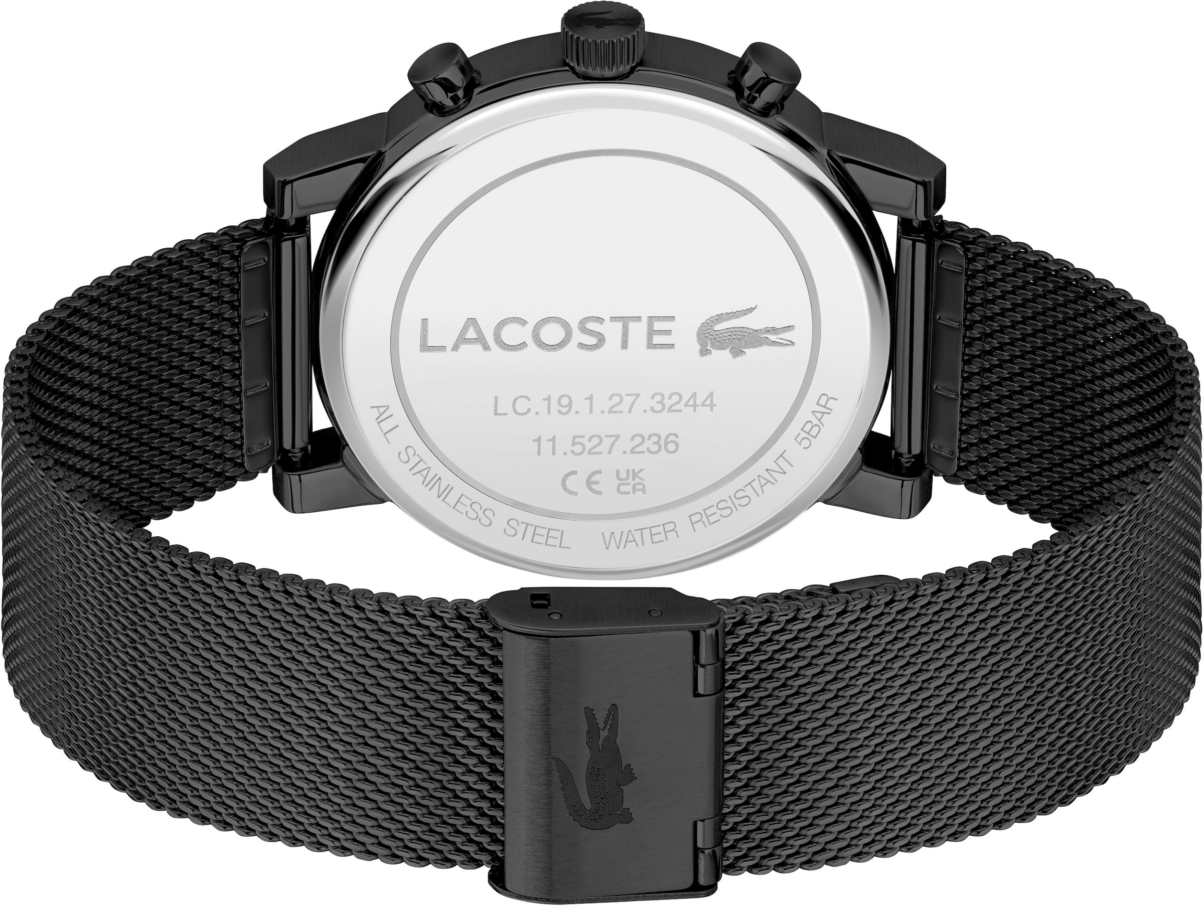 Lacoste Multifunktionsuhr »REPLAY«, Armbanduhr, Quarzuhr, Herrenuhr, Edelstahlarmband, analog