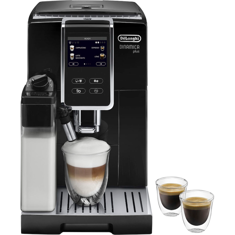 DE'LONGHI Kaffeevollautomat »Dinamica Plus ECAM370.70.B -14 Rezepte, perfekter Milchschaum, schwarz« Einfache Bedienung dank 3, 5" Touchscreen &...