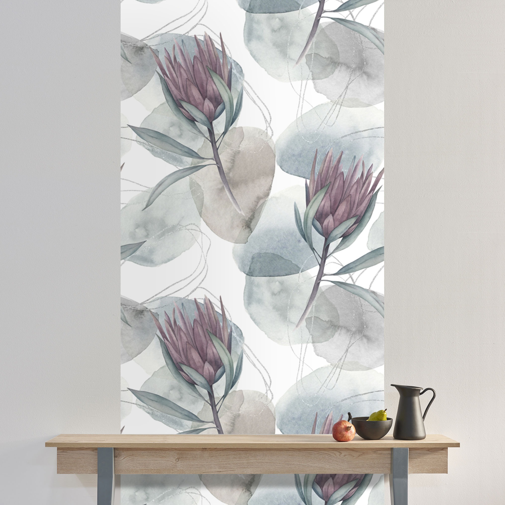 queence Vinyltapete »Donko«, floral-geblümt-gemustert-Motiv, 90x250cm, selb günstig online kaufen