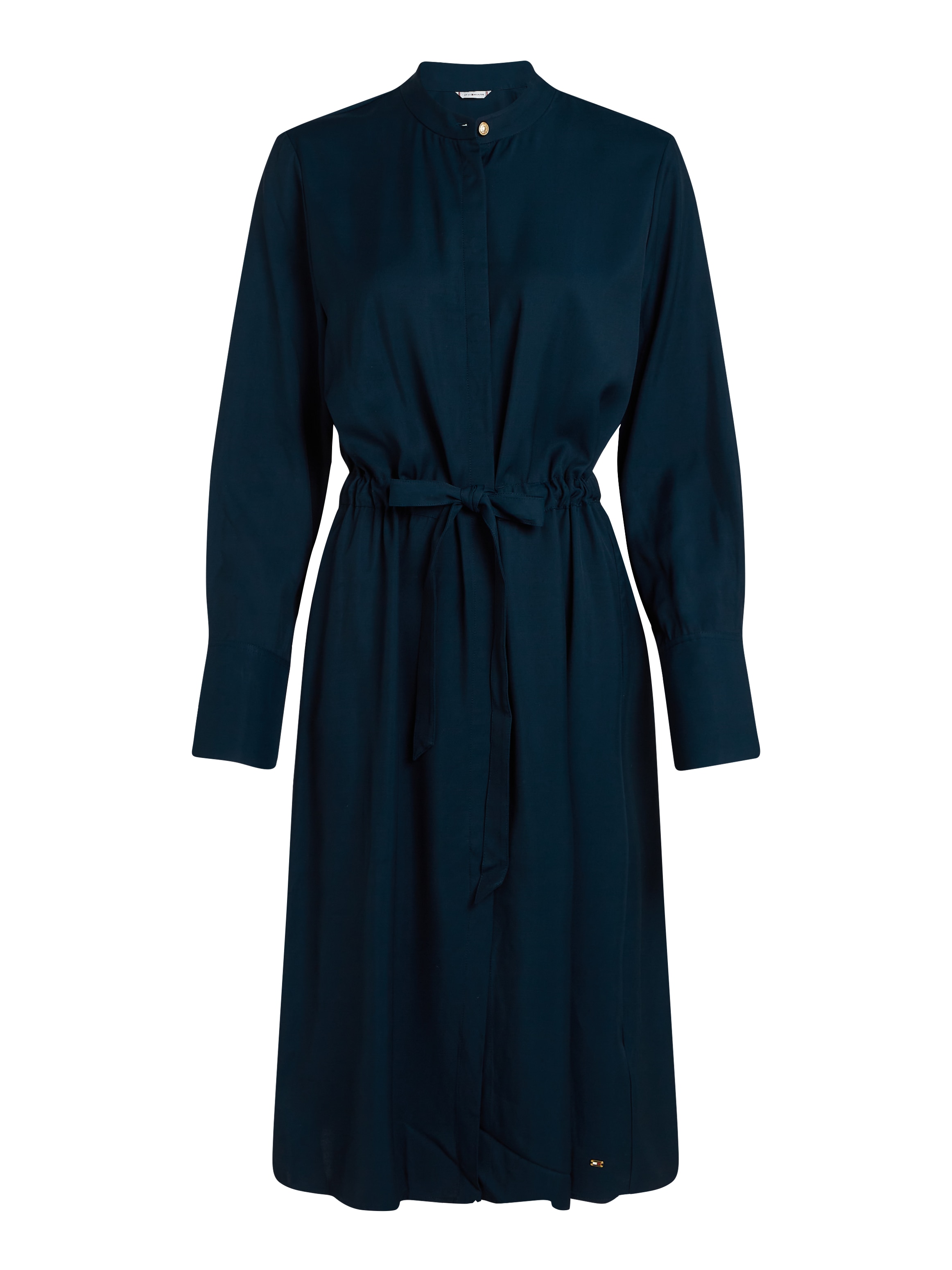 Tommy Hilfiger Blusenkleid »SOFT VIS COLARLESS SHIRT DRESS«, mit Bindeband