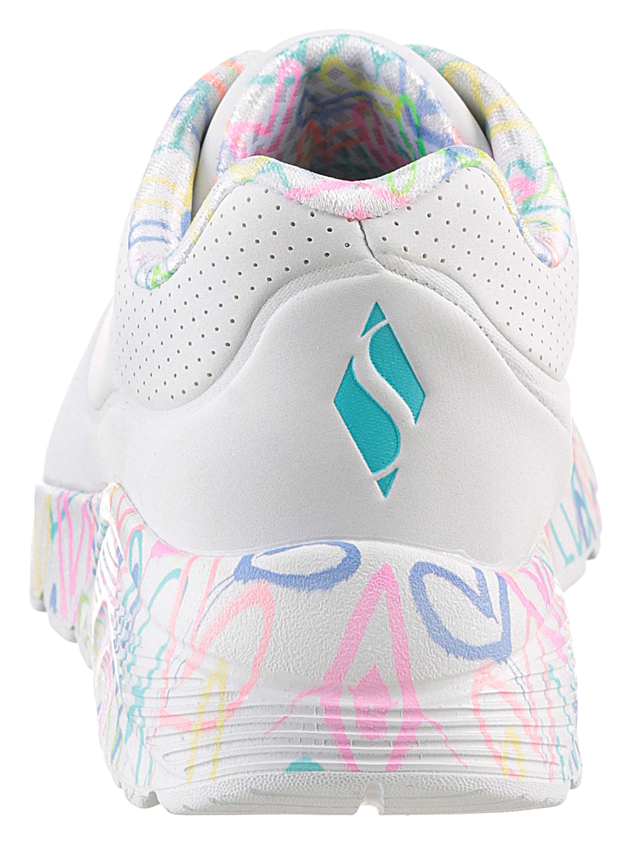 Skechers Sneaker »UNO LITE-LOVELY LUV«, Schnürschuh mit bedruckter Sohle, Größenschablone zum Download