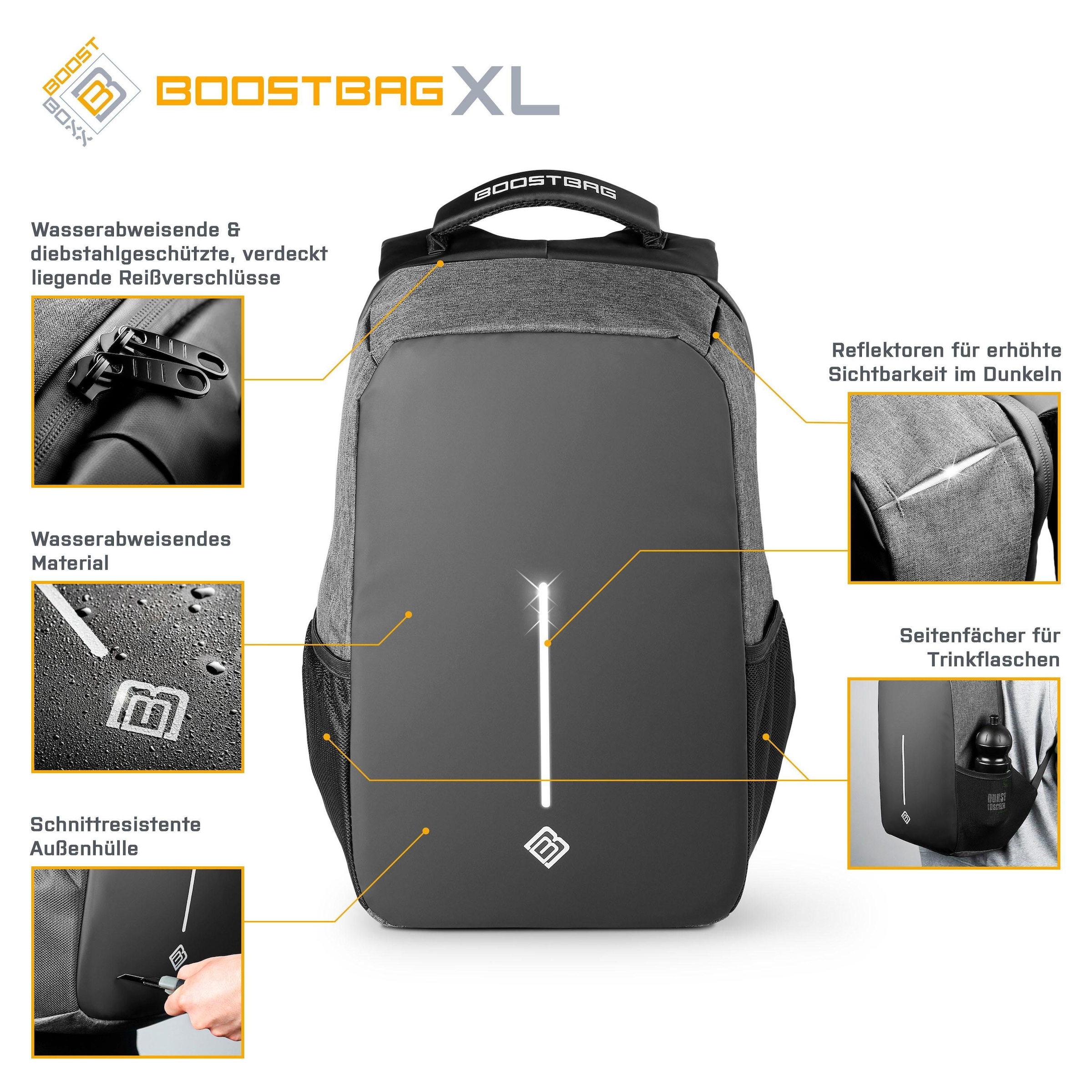 BoostBoxx Laptoprucksack »Boostbag Anti Theft«