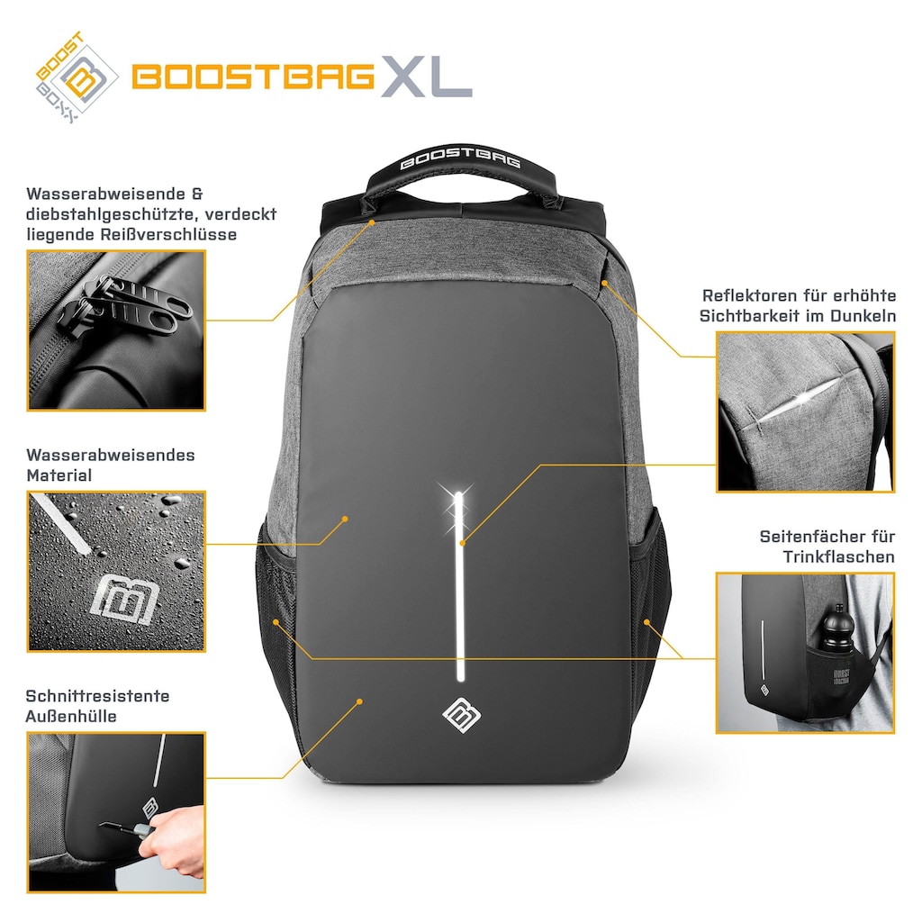 BoostBoxx Laptoprucksack »Boostbag Anti Theft«