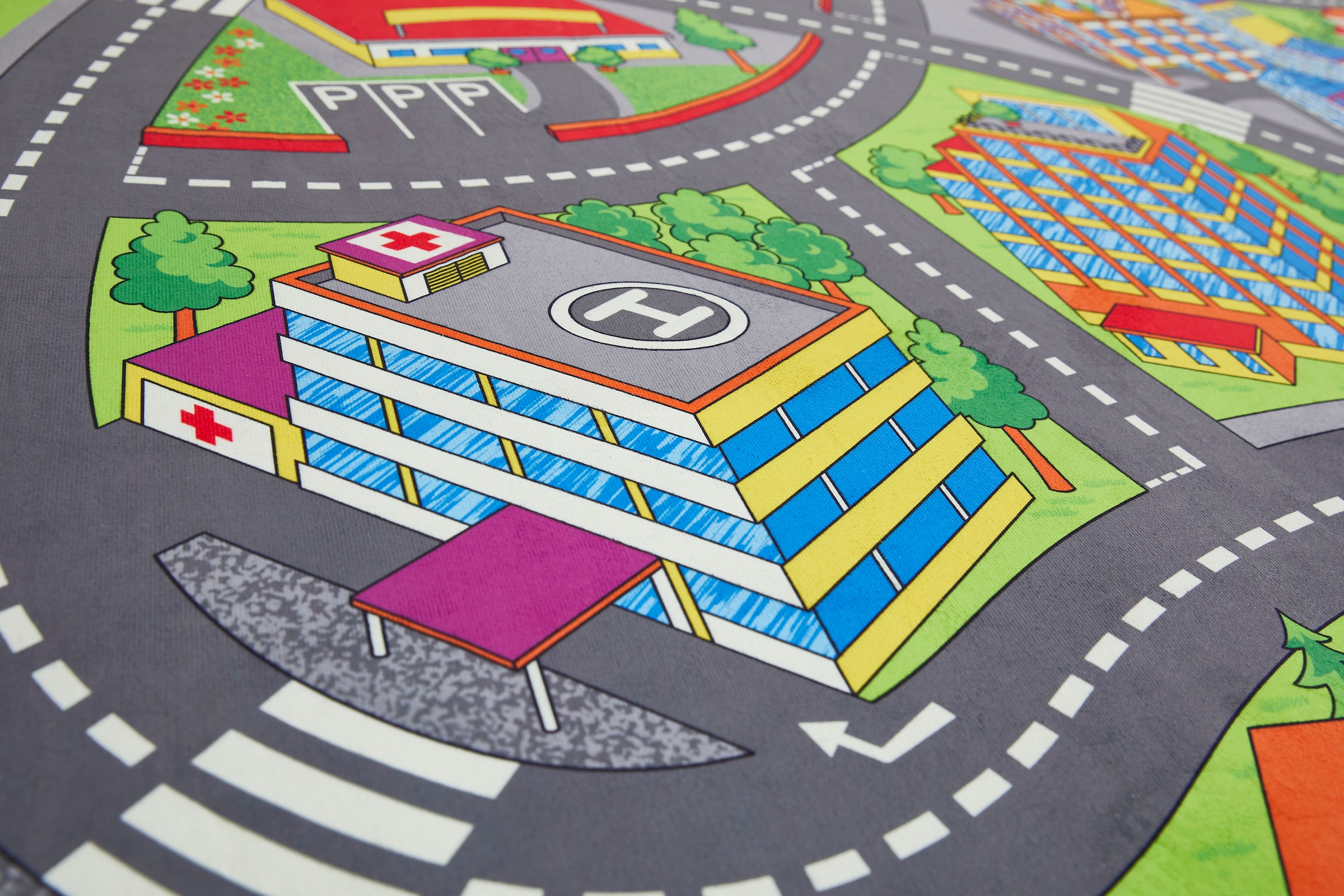 Andiamo Kinderteppich »Street«, rechteckig, 5 mm Höhe, Straßen-Spiel-Teppich, weiche Spielunterlage, rutschhemmend