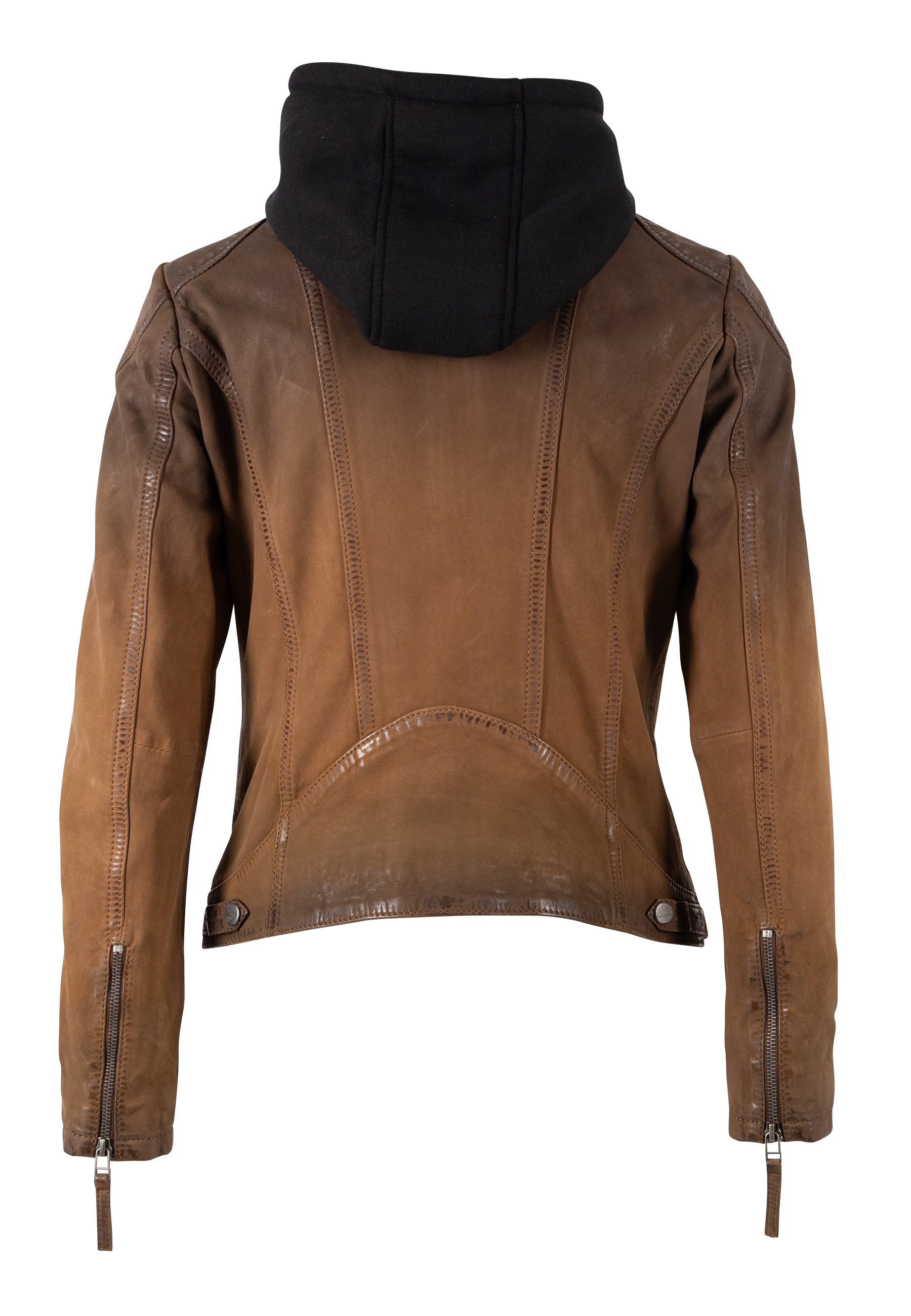 Mauritius Lederjacke »MWKesha OT« mit Kapuze mit abnehmbarer Jerseykapuze