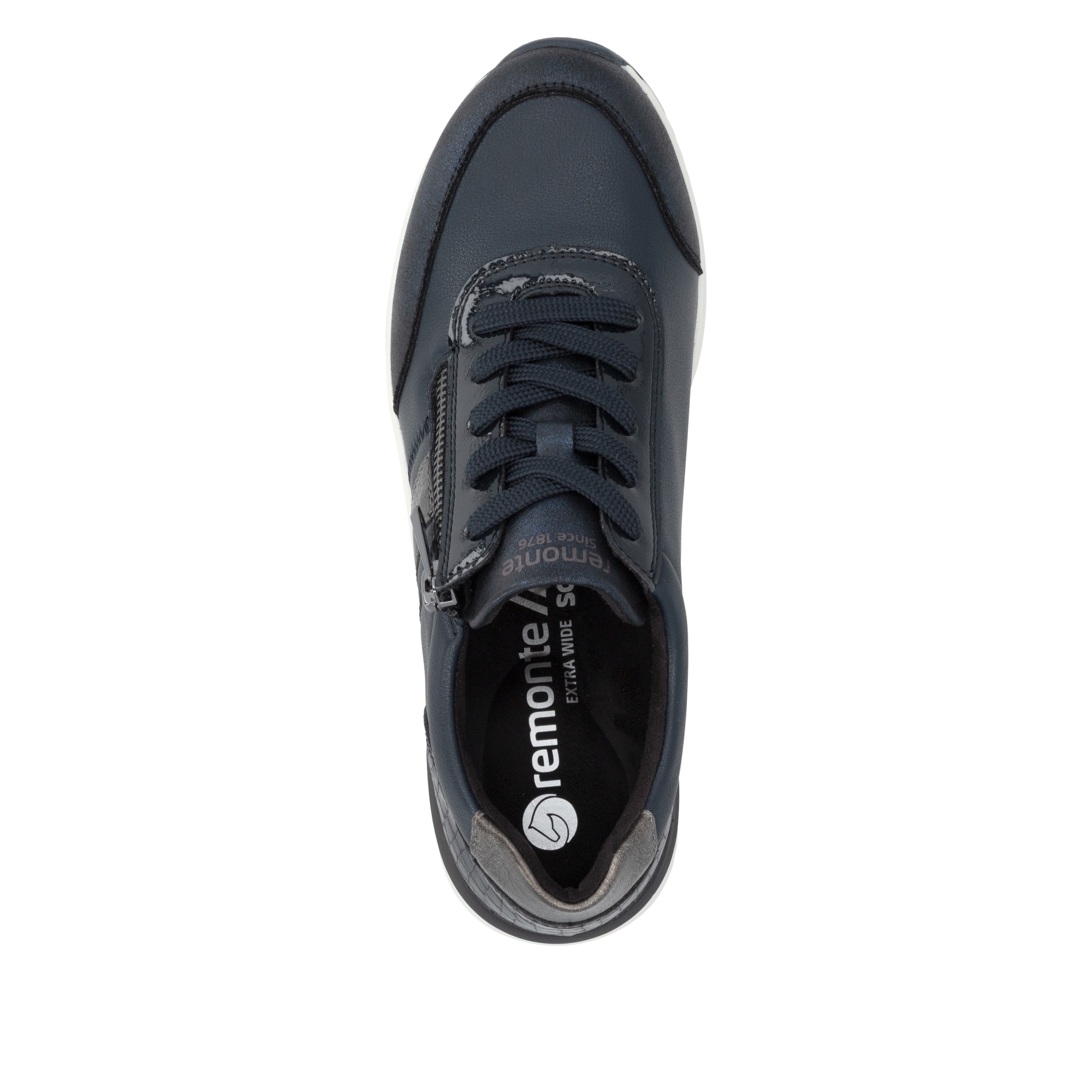 Remonte Keilsneaker  Halbschuh, Freizeitschuh, Schnürer mit praktischem Außenreißverschluss