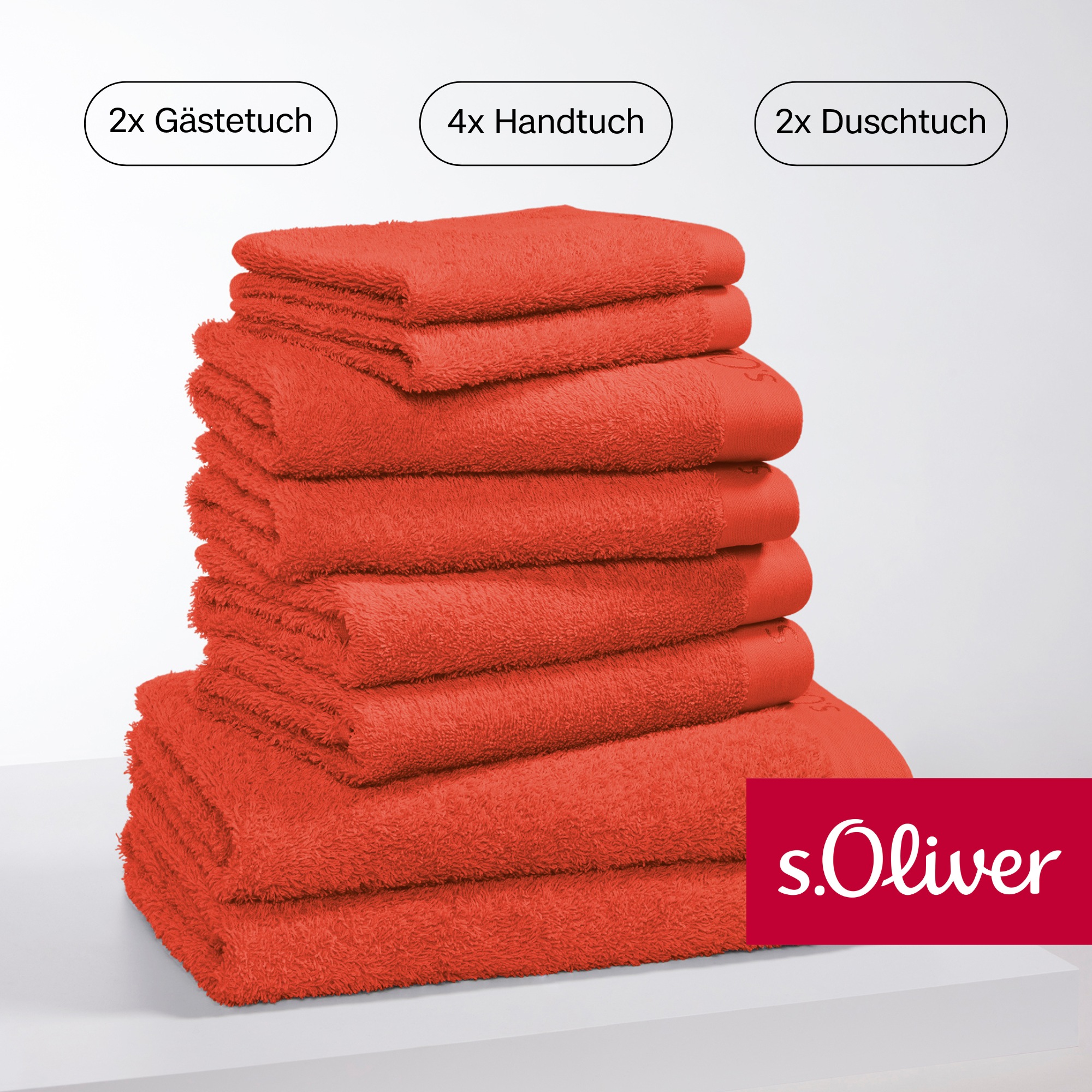 s.Oliver Handtuch Set »s.Oliver, Premium Qualität, 600 gr/m²«, (Set, 8 St., günstig online kaufen