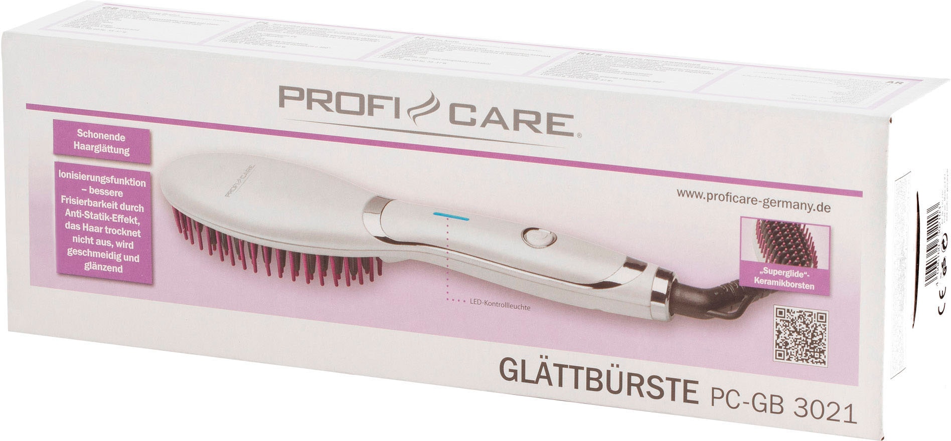 ProfiCare Haarglättbürste »PC-GB 3021«, Ionen-Technologie