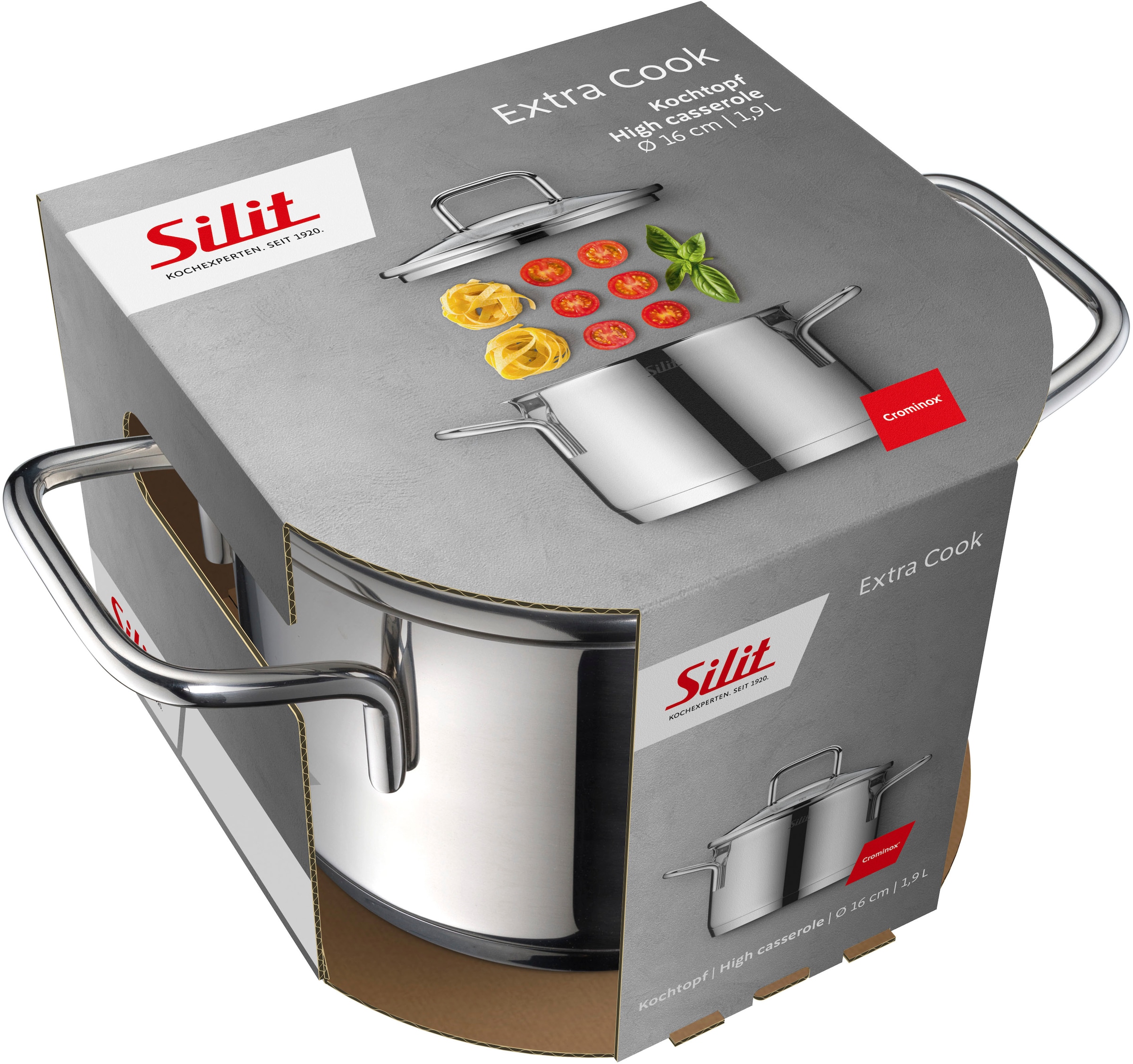 Silit Kochtopf »Extra Cook, mit Glasdeckel« 2 Stk. tlg. Edelstahl 18/10