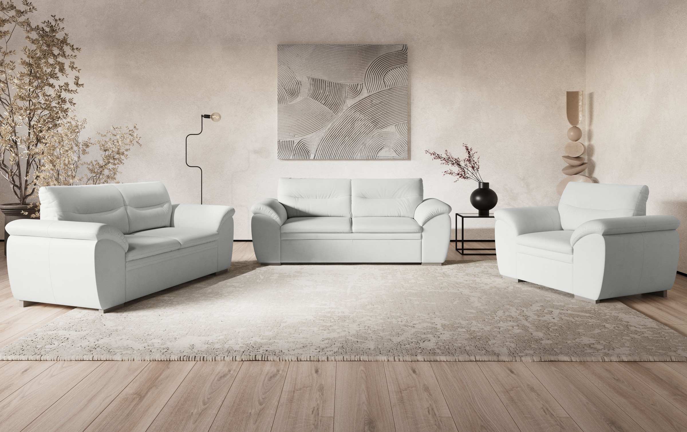 COTTA Polstergarnitur »Leandra«, Set bestehend aus: 2-Sitzer & 2,5-Sitzer günstig online kaufen