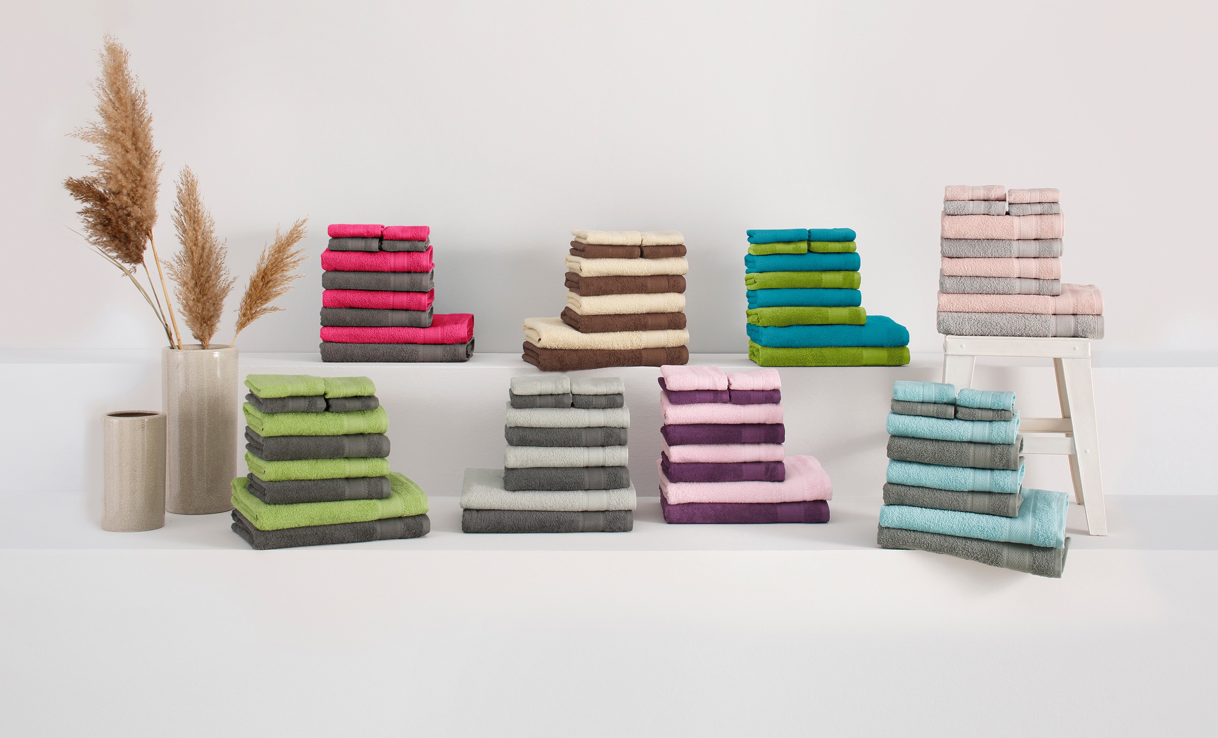 my home Handtuch Set »Afri, Duschtücher, Handtücher, Gästetücher, Seiftüche günstig online kaufen